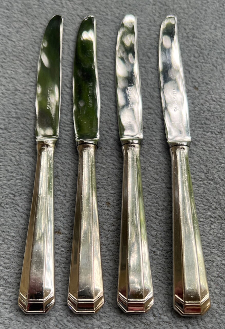 Set of FOUR Plata Lappas of Argentina “Longchamps” pattern (#660) Fruit Knives