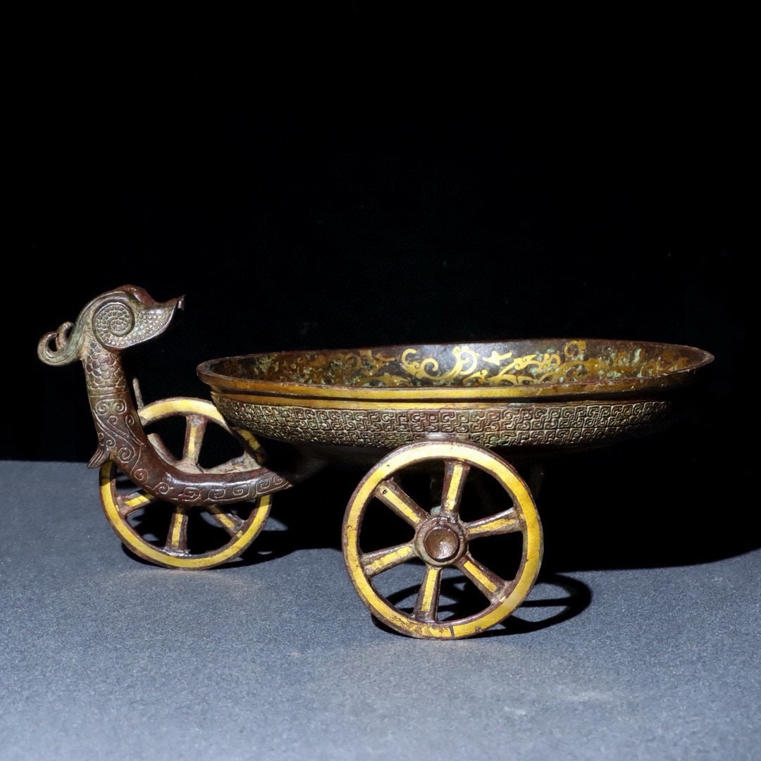 Delicate Chinese Handmade Painting Bronze Fruit Plate