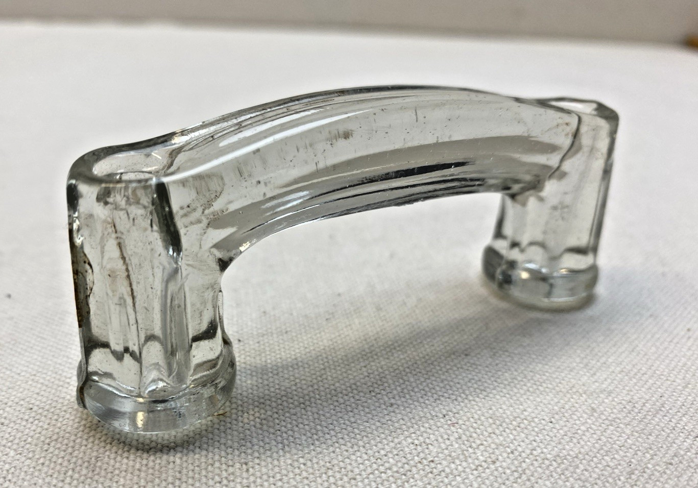 Antique Art Deco Vintage Glass Cabinet Knob Drawer Pull. Lot#E- 1 item only.