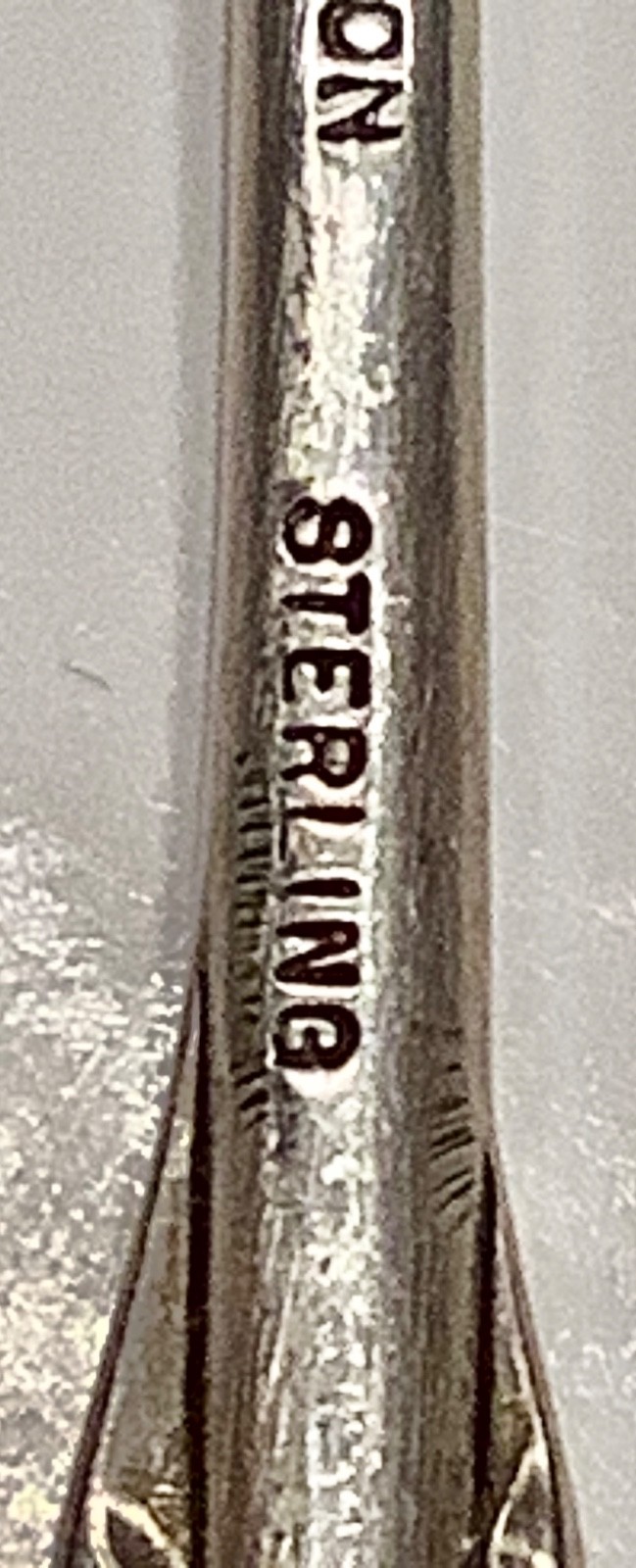 Reed & Barton Harlequin Sterling Forget-Me-Not Lemon Fork Vintage Discontinued