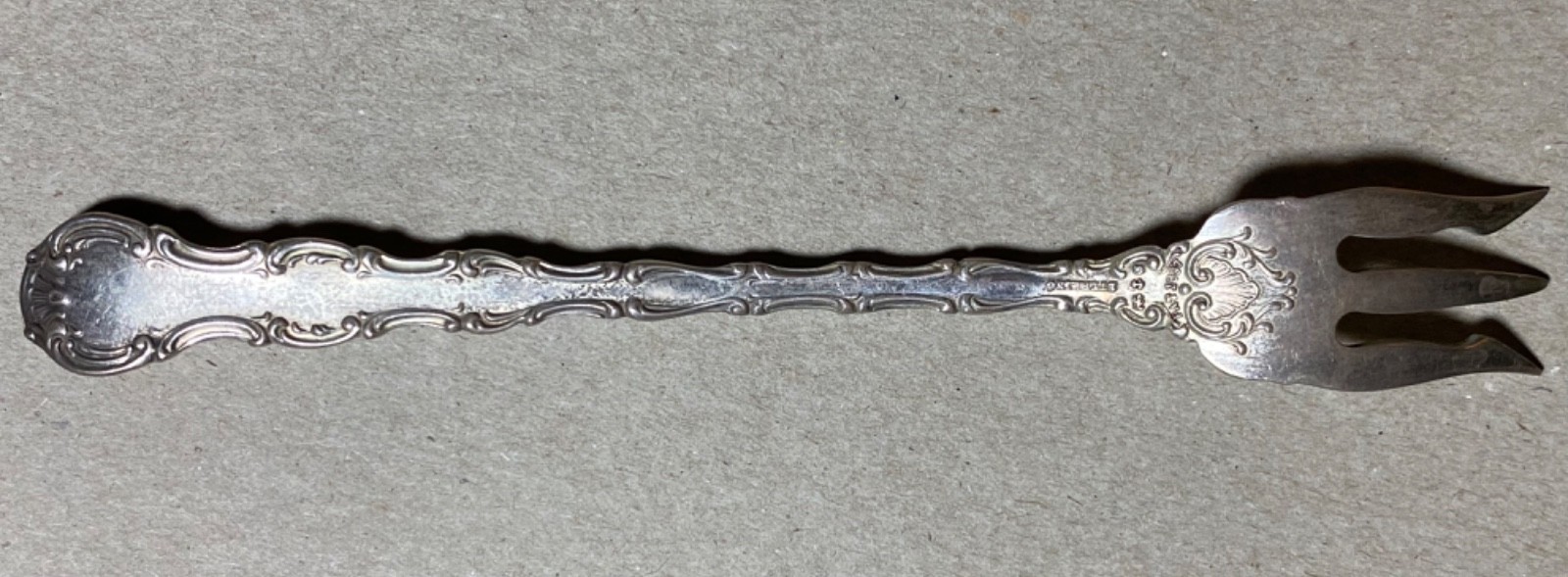 MONOGRAMMED E Sterling Silver GORHAM STRASBOURG Seafood Cocktail Oyster FORK