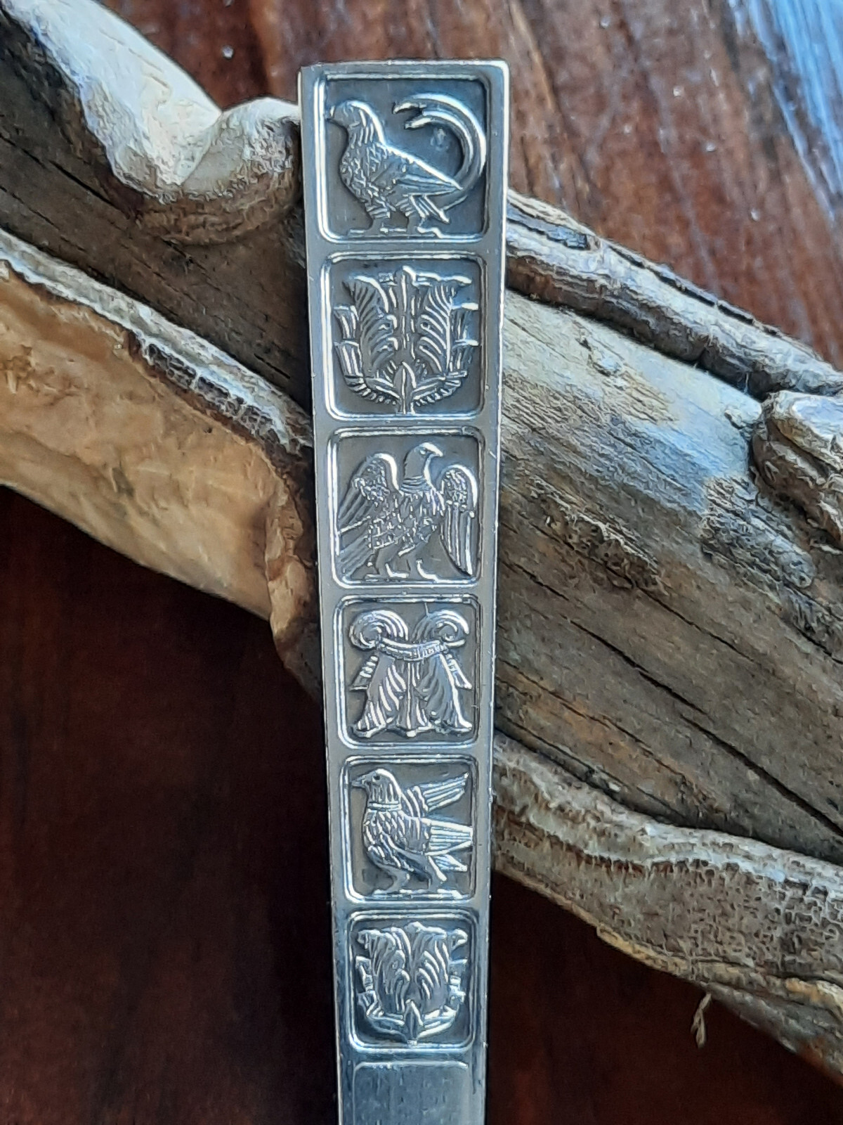 830S Silver David Andersen Bird Tile Baby Spoon, No mono