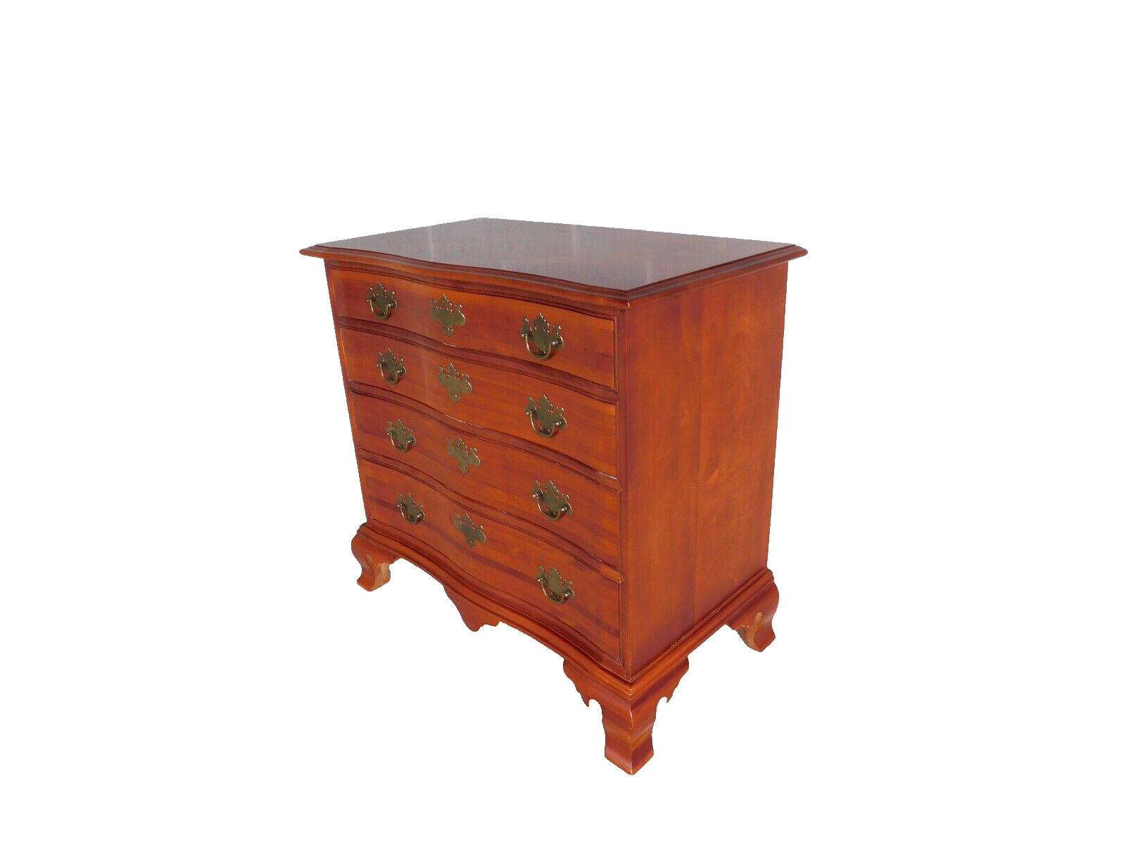 Custom Hand Made Cherry New England Style Reverse Serpentine Chest 37″w