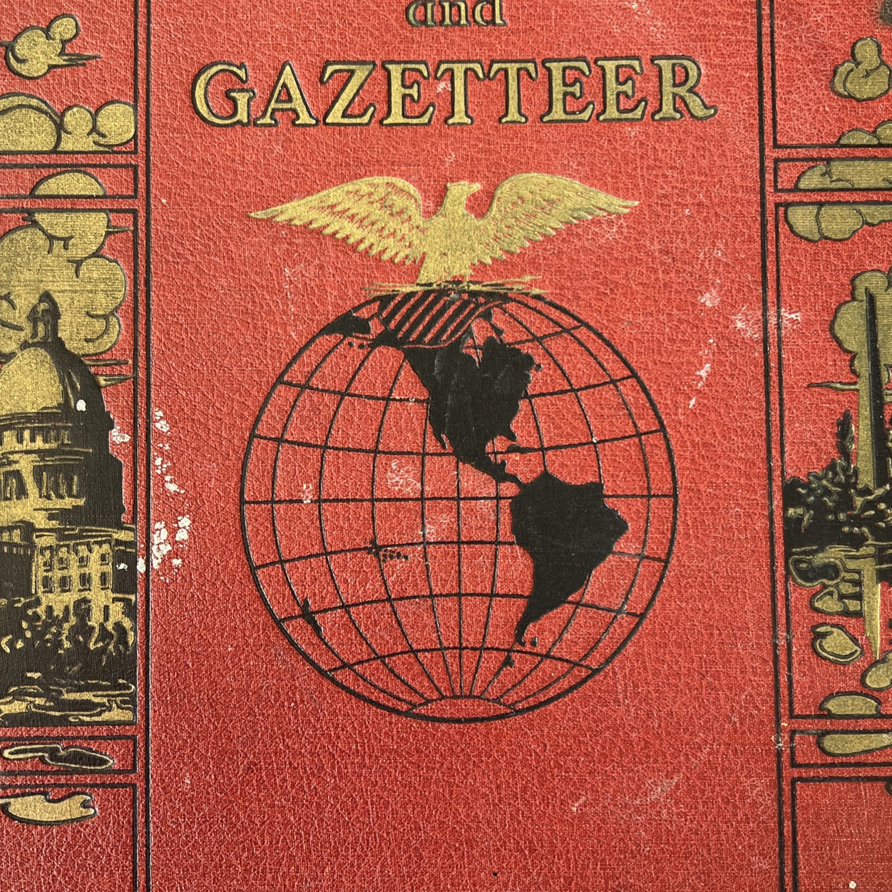 1938 Vintage Collier’s World Atlas Illustrated Hardcover Book With Color Maps