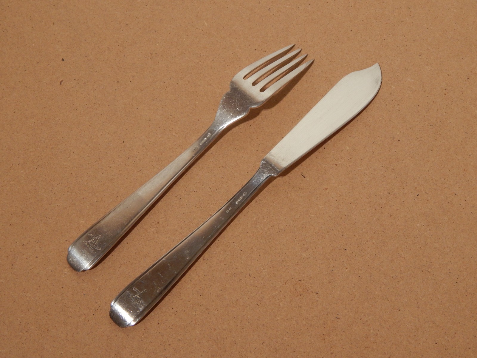 Vintage Art Deco Broggi Milano Set Of 10 Fish Cutlery Silver Plated Alpaca