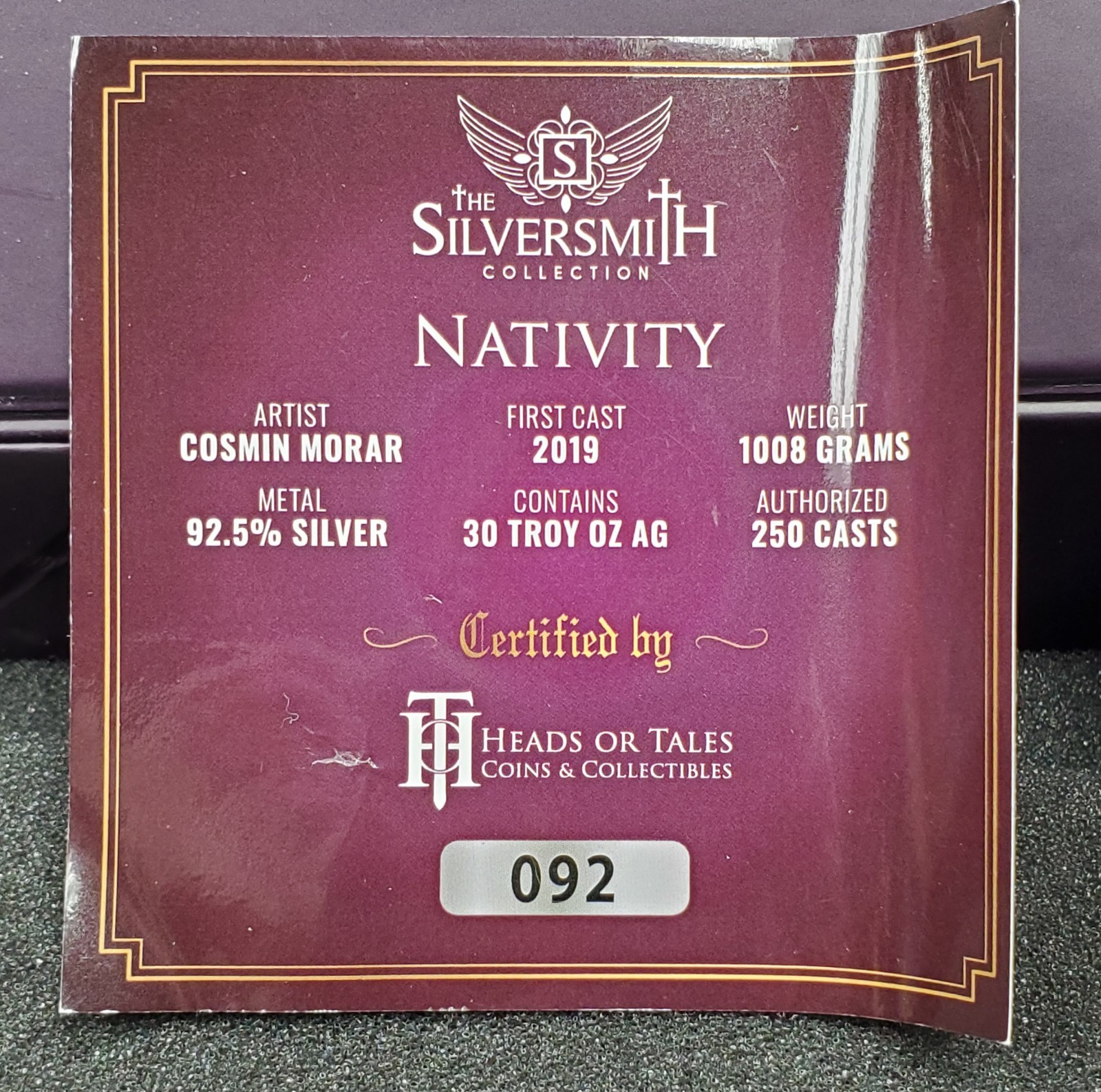 The Silversmith Collection 10pc. Christmas Nativity Set .925 Silver Figurines