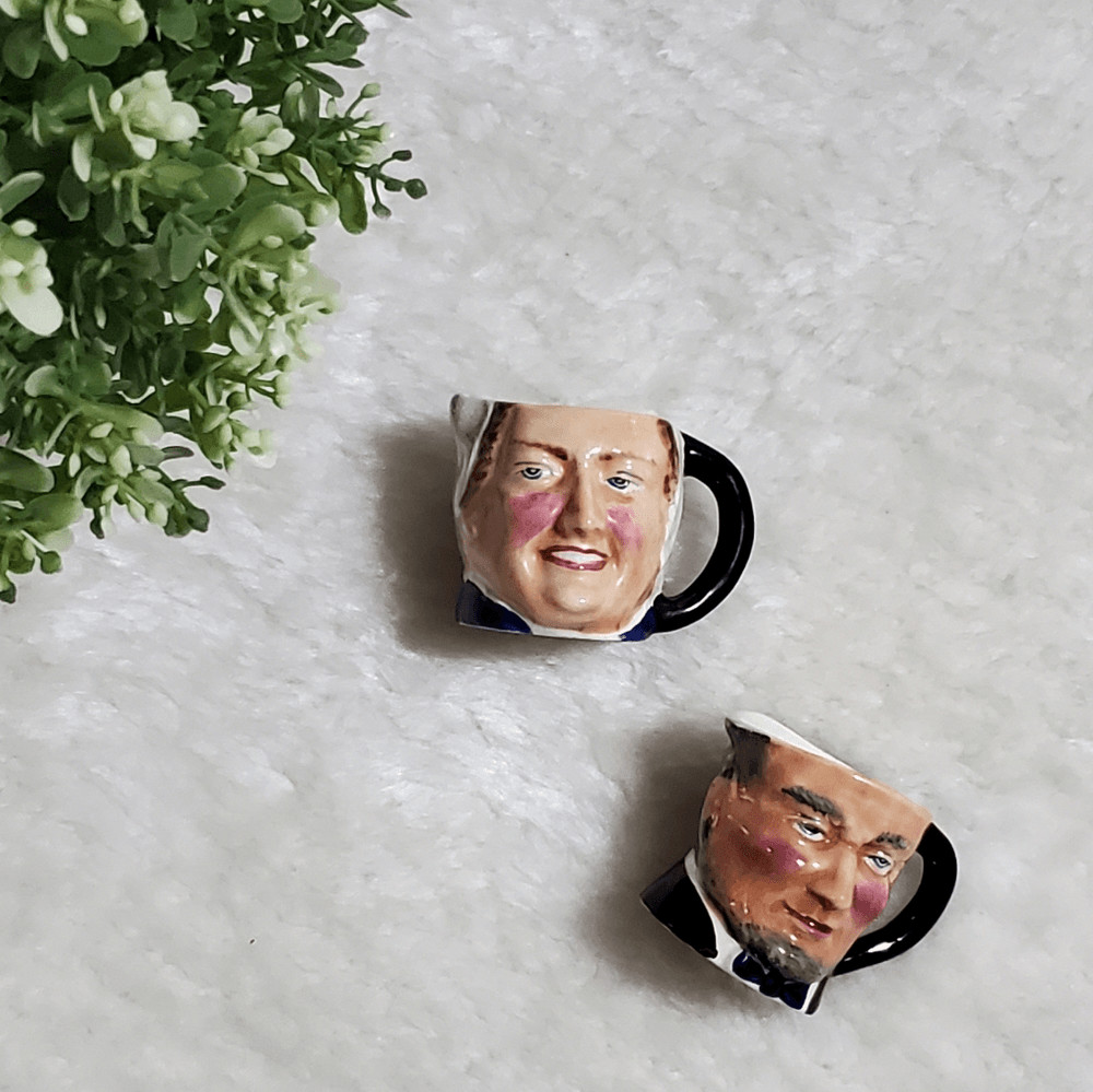 Thorley Bone China Creamer Mugs Abraham Lincoln and Florence Nightingale
