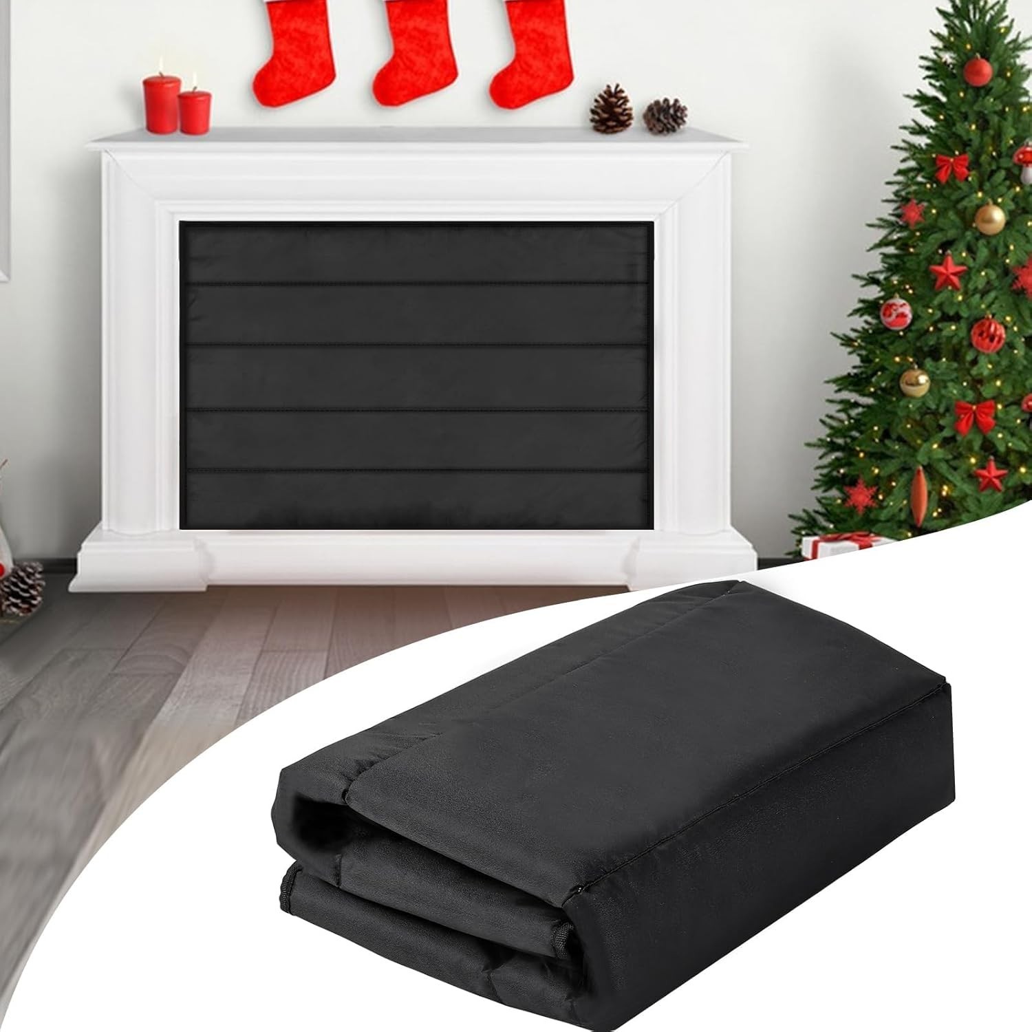High-Quality Magnetic Draft Stopper – Insulation for Indoor Fireplaces 43×36