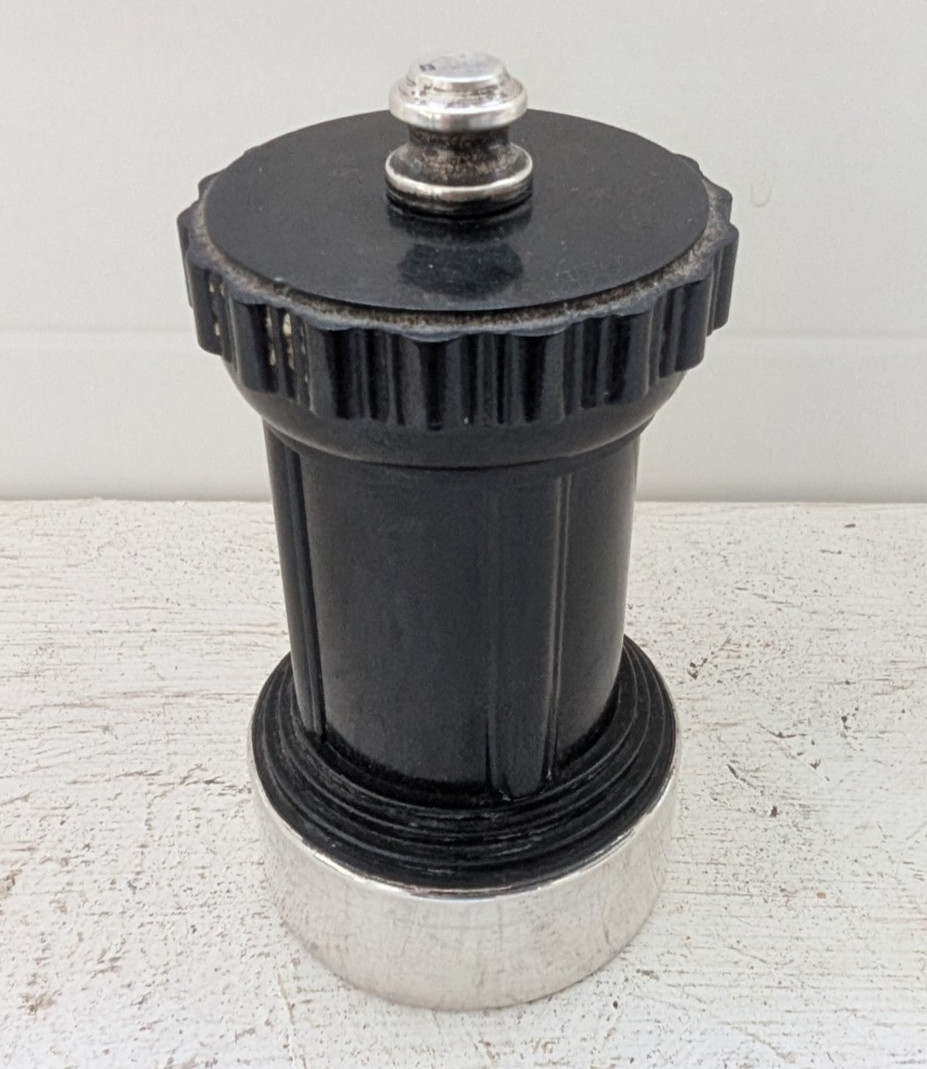 Unusual Solid Silver & Bakelite Pepper Grinder – Firm 1957