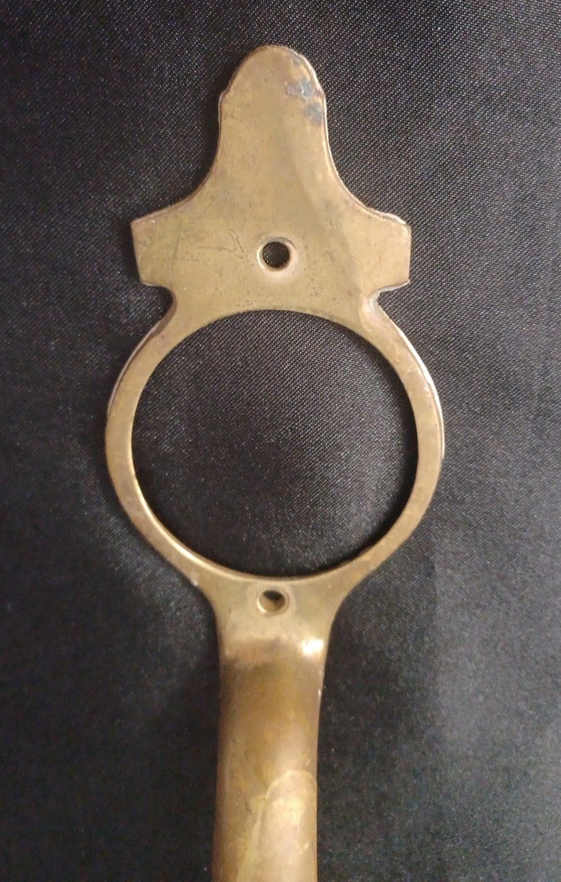 Vintage Cylinder Insert Brass Door Pull Handle Mid Century Tradiional Victorian