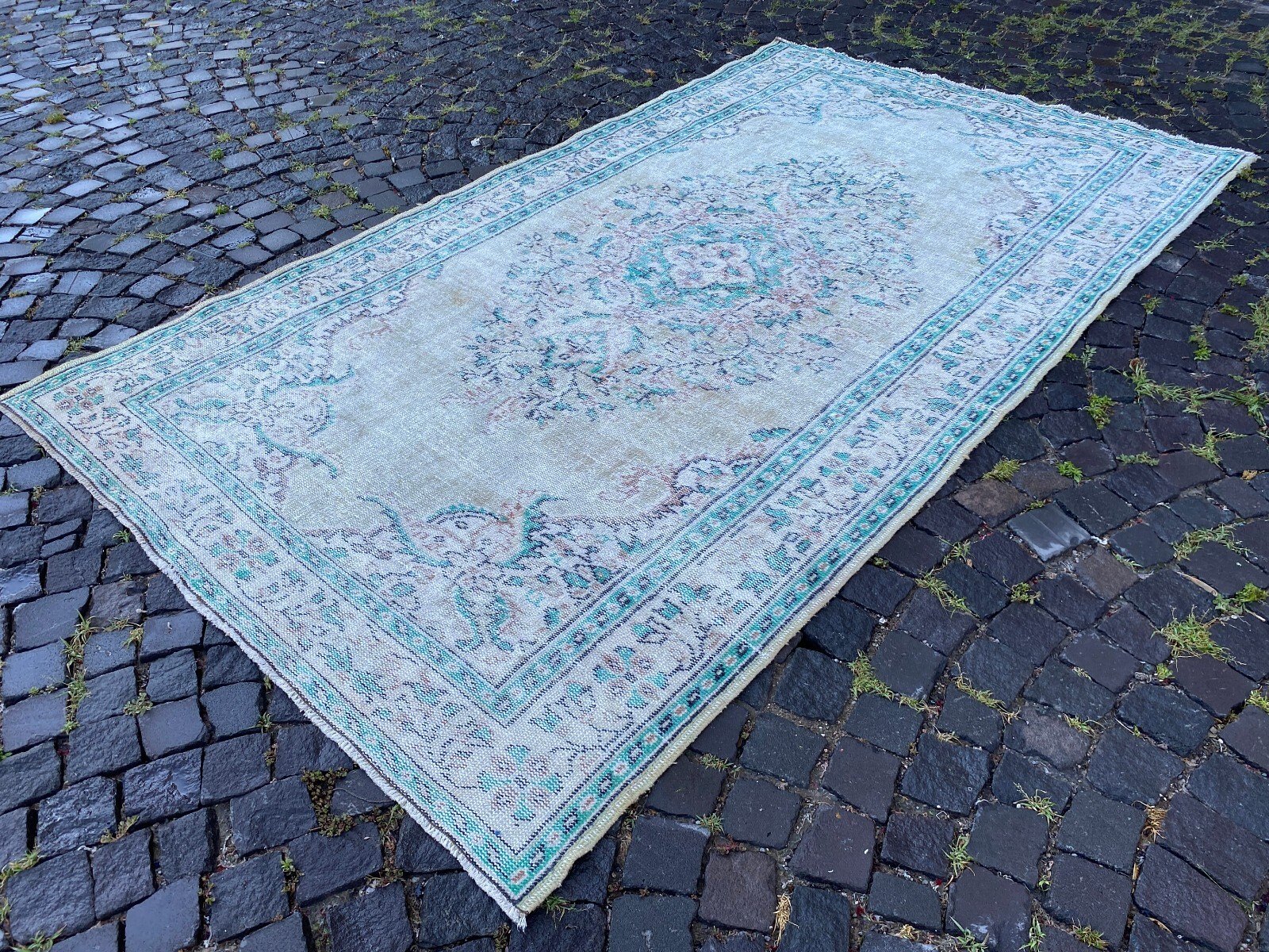 Large rug, Turkish rug, Vintage rug, Wool rug, Handmade rug, Carpet 5,7 x 9,9 ft