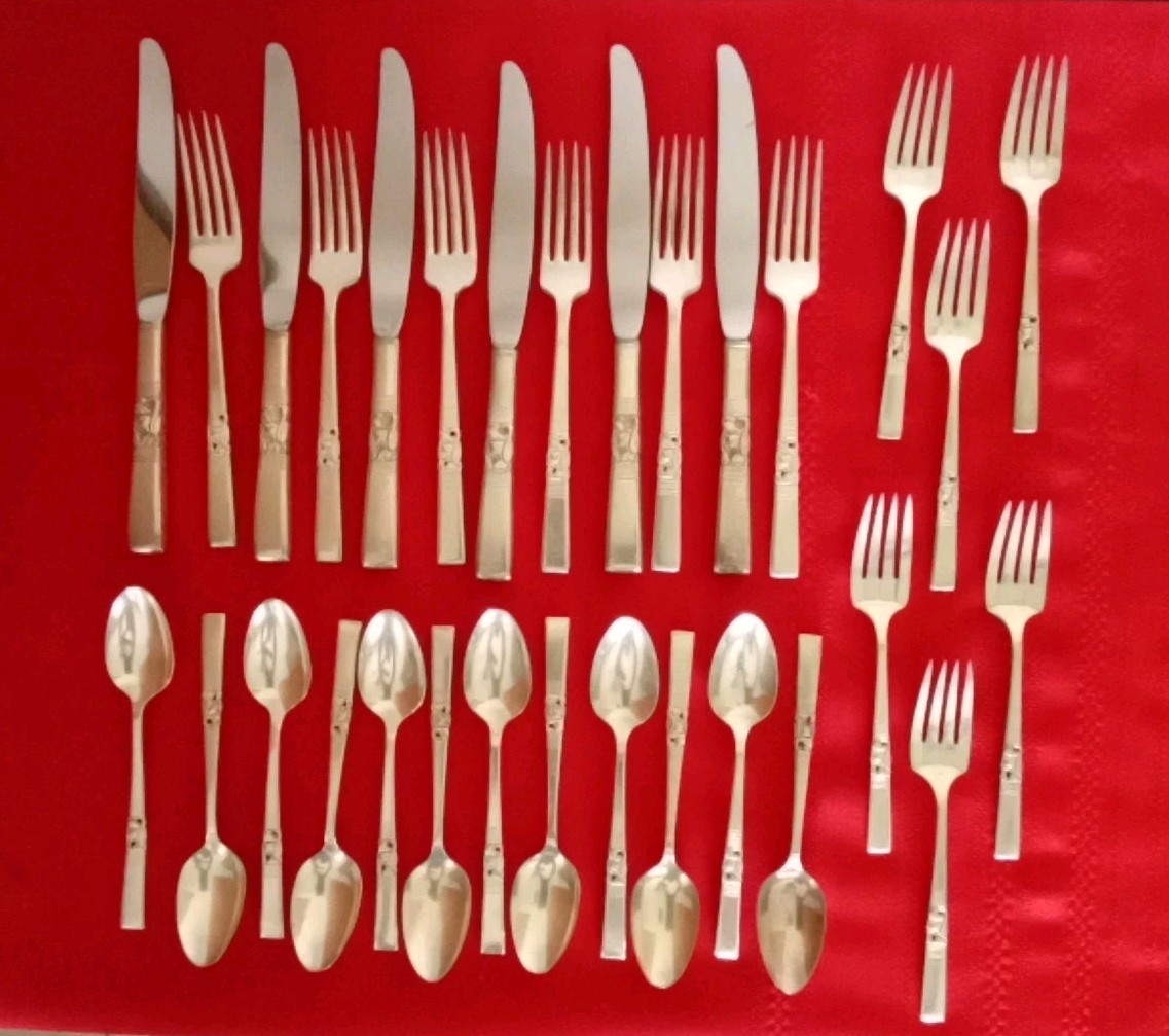 VTG Oneida Community 1948 Morning Star Flatware Silver Plate Lot 30 Pieces For 6