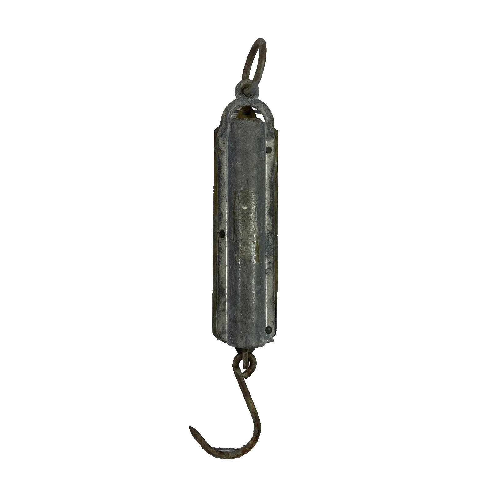 Antique BRASS HANGING SCALE 25 lb Royal Spring Balance Fishing / Industrial Tool