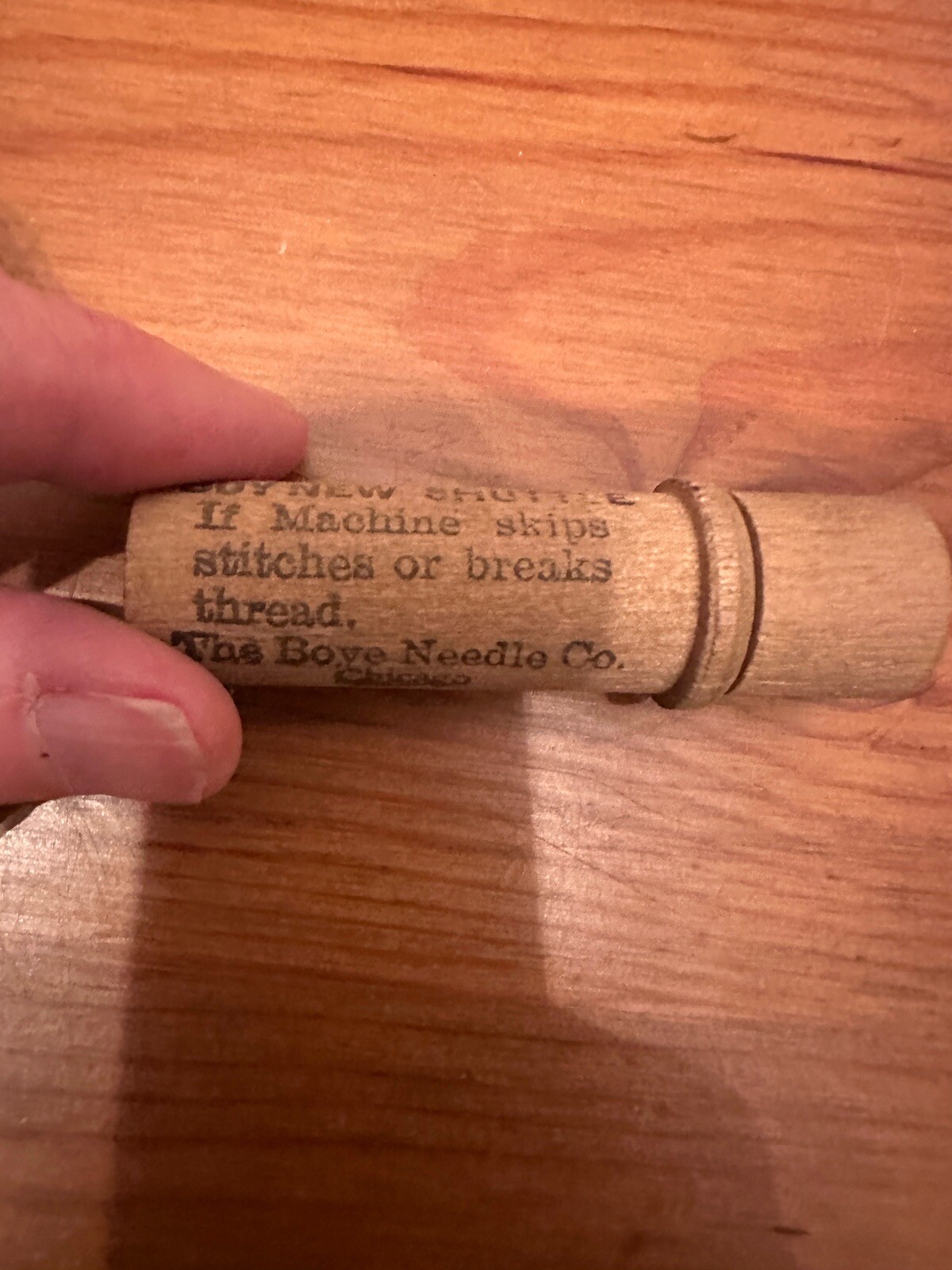 Vintage Wooden Boye Brand Tubes w/ Machine Sewing Needles Chicago 1920s