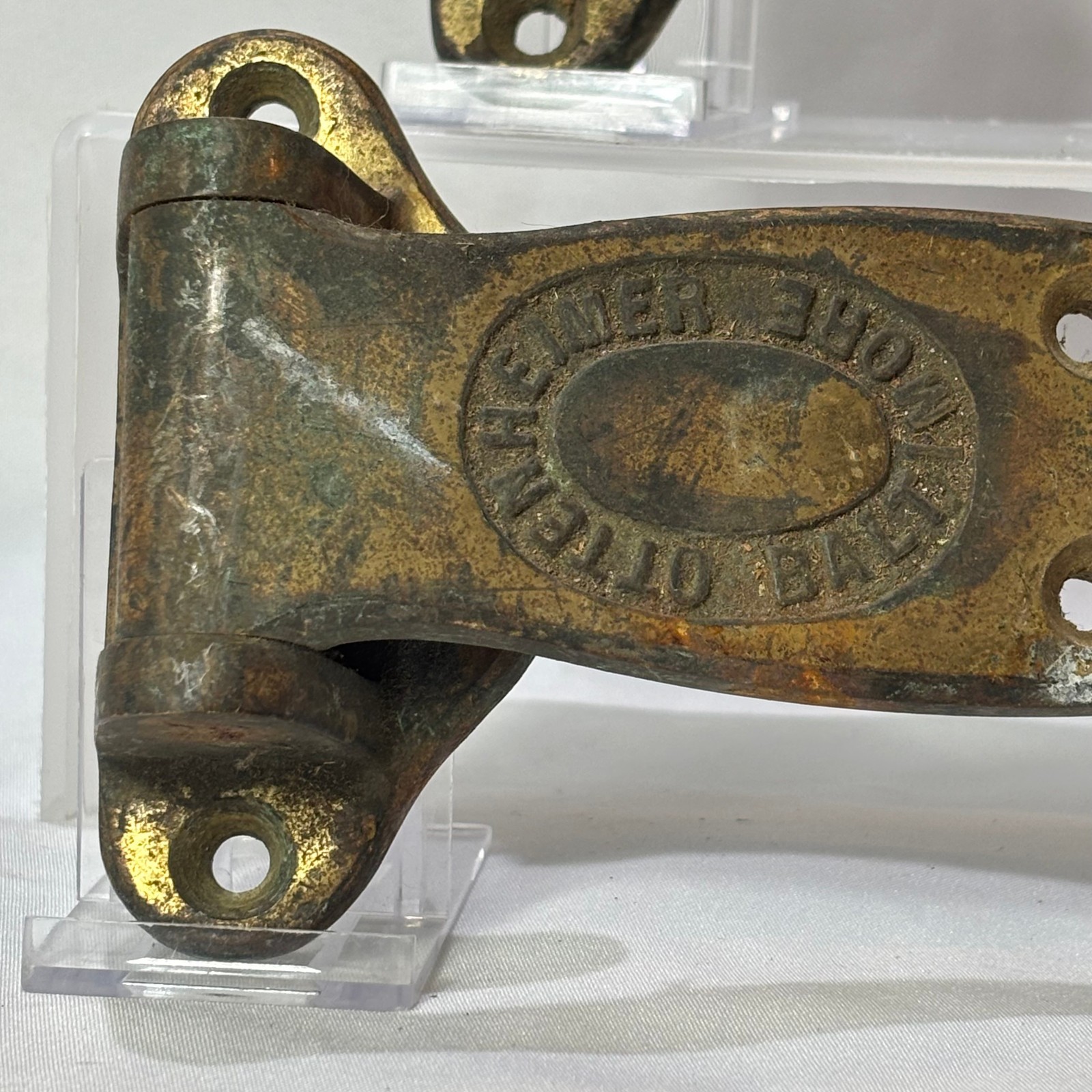Antique Ottenheimer Baltimore Hinges Heavy Duty Brass For Ice Box Door 140-8-16