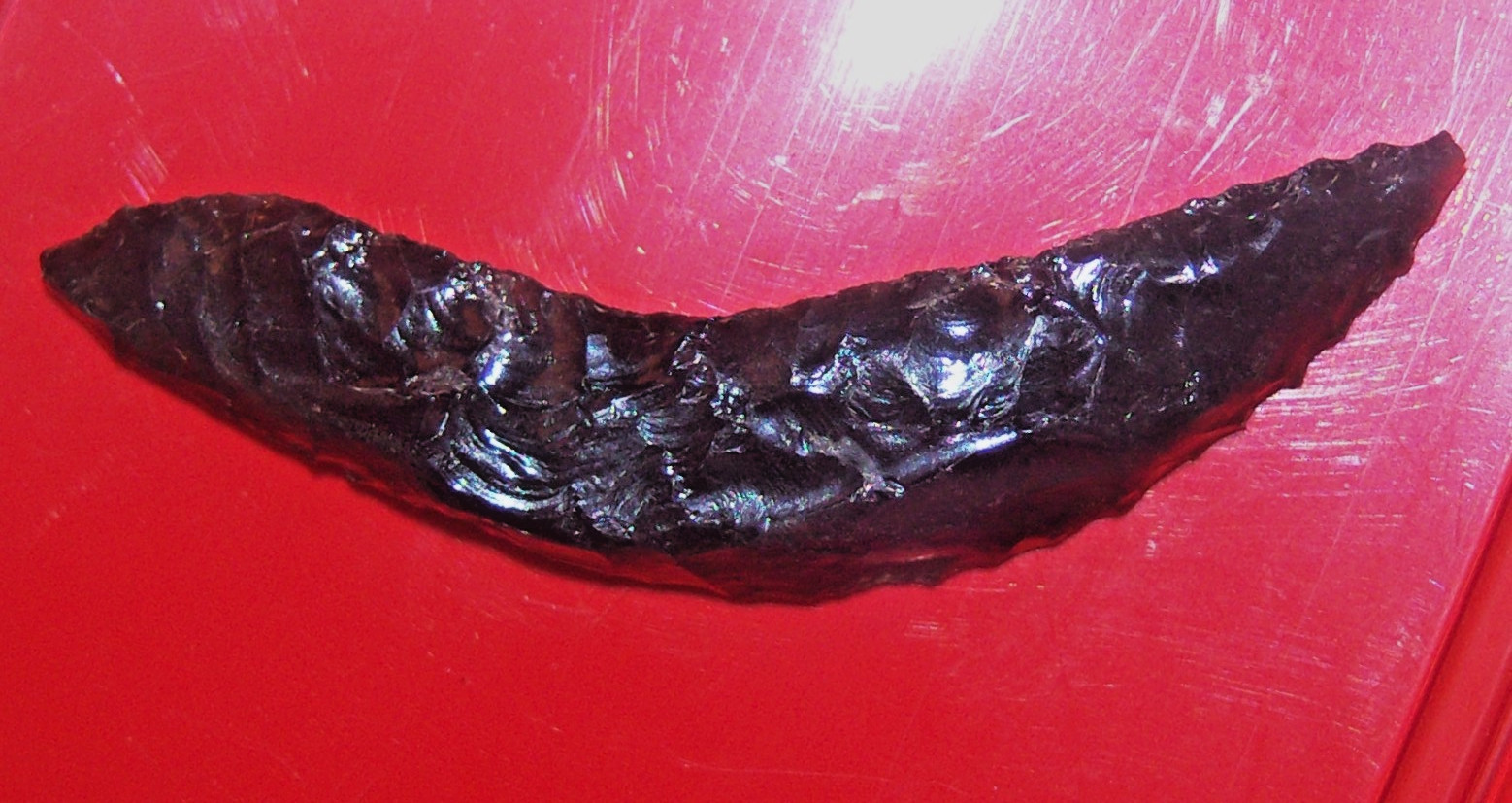 Ancient Obsidian Sacrificial Blade 3 1/4 inch