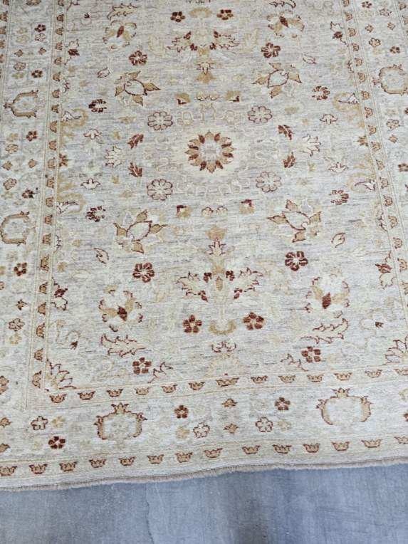 Hand Woven Rug 6’2”X 5’ft Geometric Wool Light Brown By Art Resources Pakistani