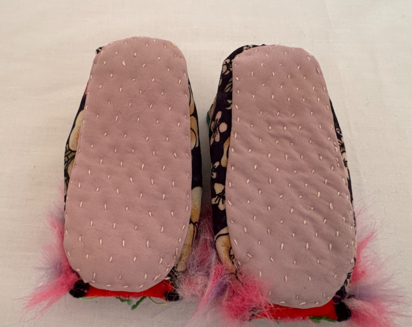 Vintage Authentic Chinese Baby Tiger Head Shoes Handmade from China Early 2000s