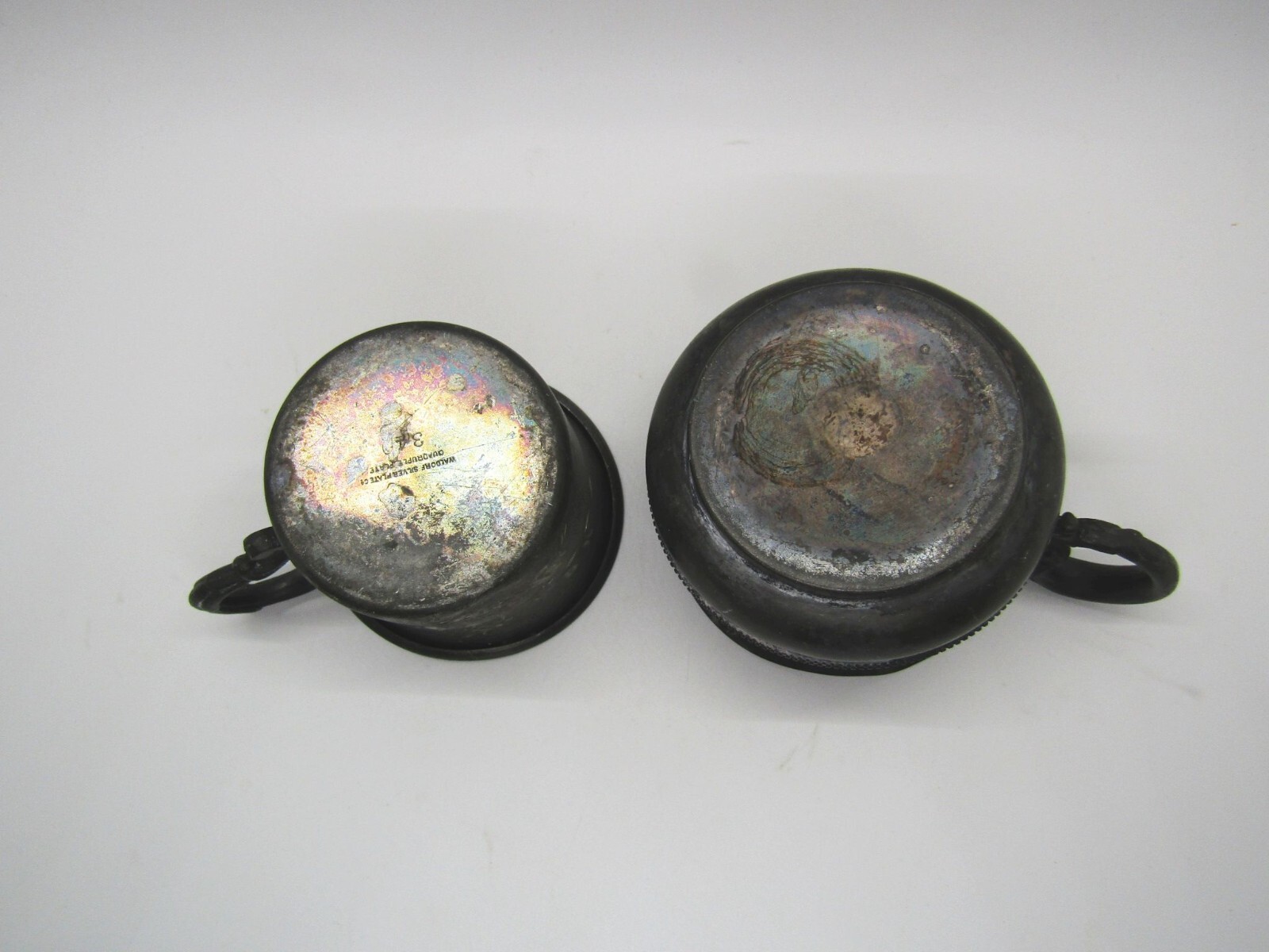 Antique Cups Silver Plated Quadruple Plate Waldorf Silver Co & Apollo Silver Co