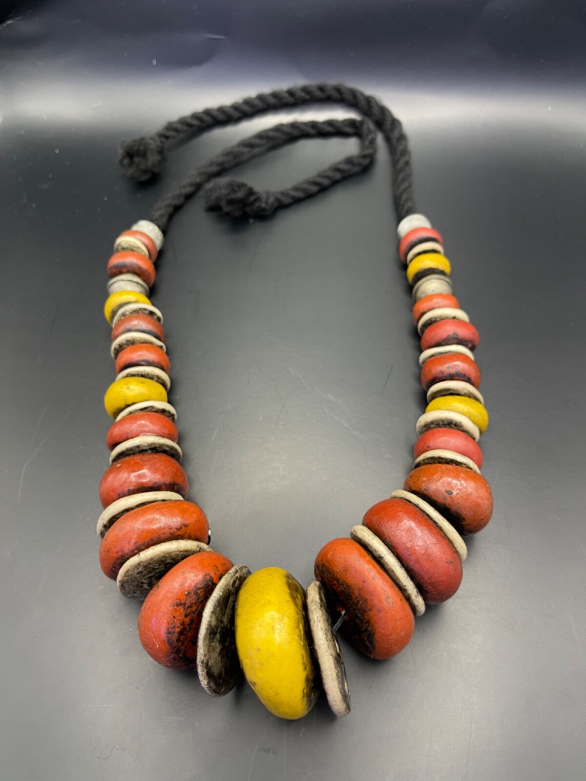Morocco Rare ancient baltic amber eggyolk beads necklace