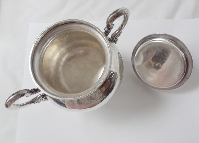 Sterling Silver Topez Taxco Cream Pitcher Sugar Bowl Tray Spoon Approx 6″ Tall