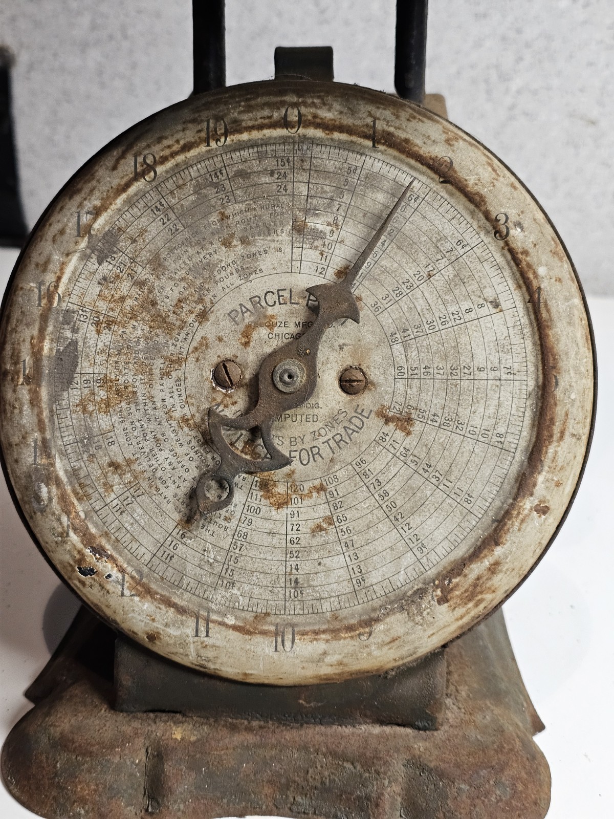Parcel Post Postal Scale by Pelouze Mfg. Co. Chicago IL Vintage 20lb