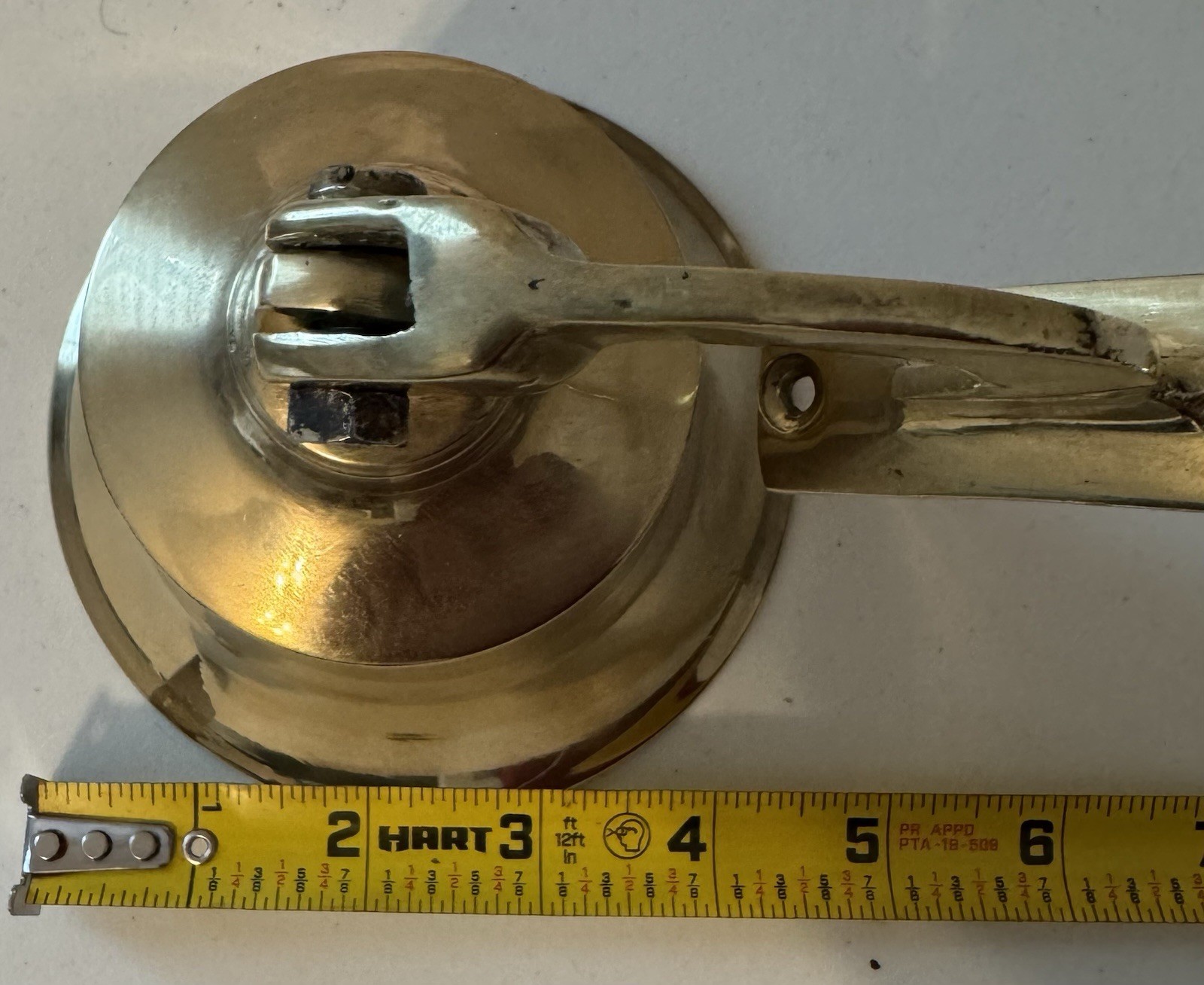 Brass Wall Mount Door Bell Pull Bell w/ Bracket and Rope Pull