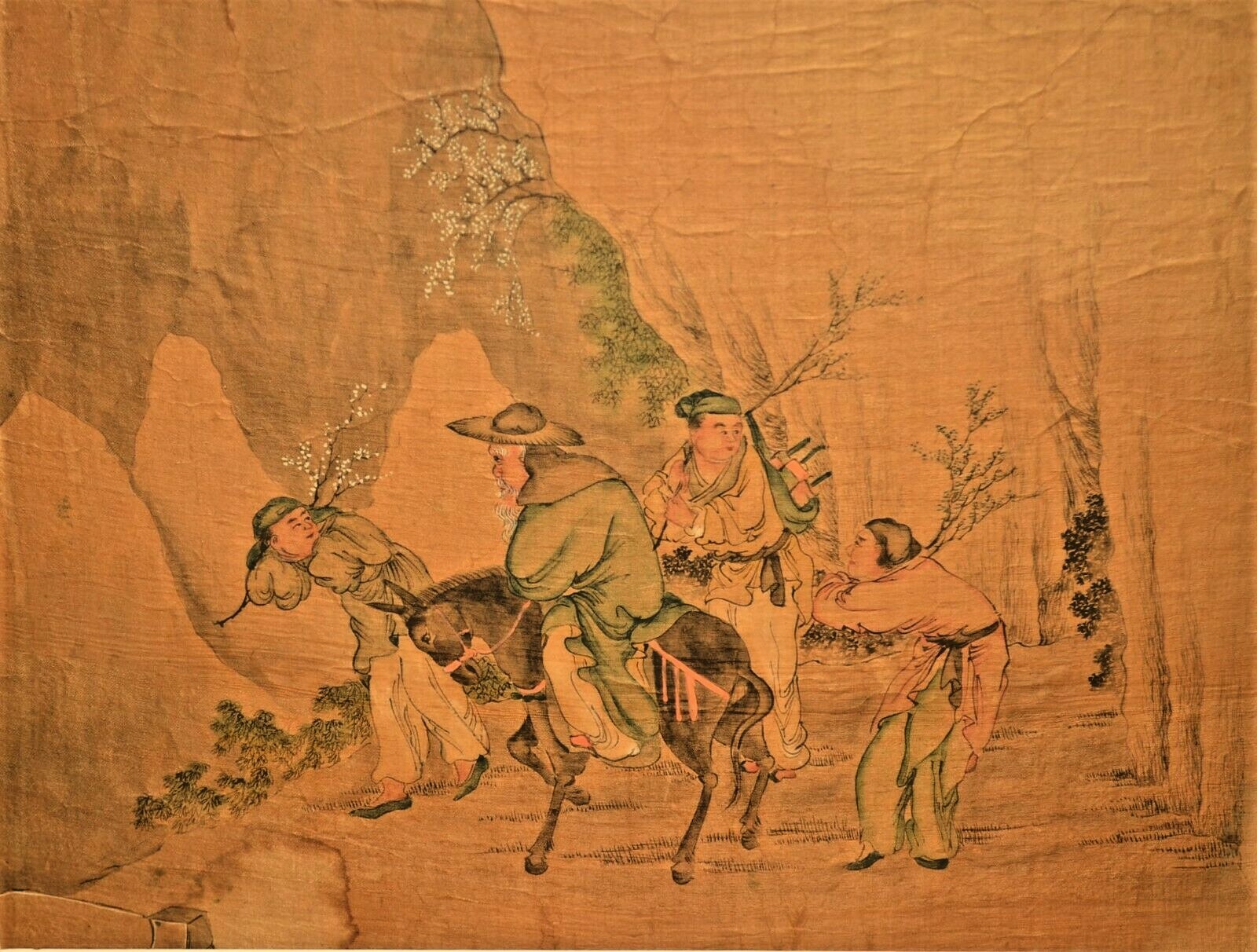 Ancient Chinese Original Floral Portrait Illustration Eternal Landscape Painting