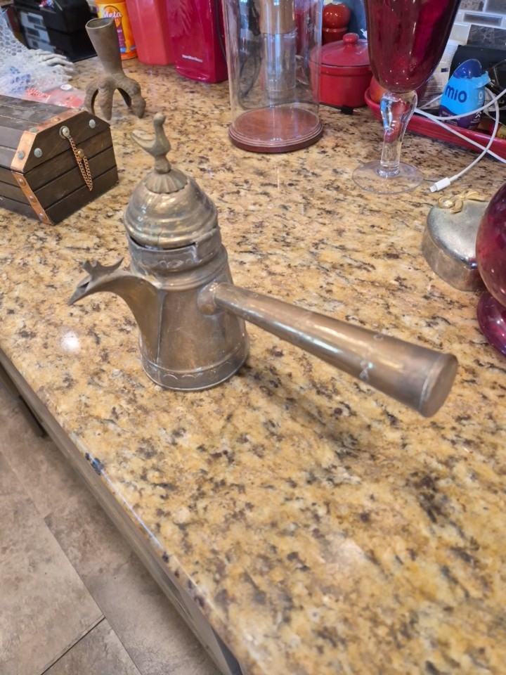 Antique Coffee Pot Brass Dallah – Middle East Arab Islamic Style
