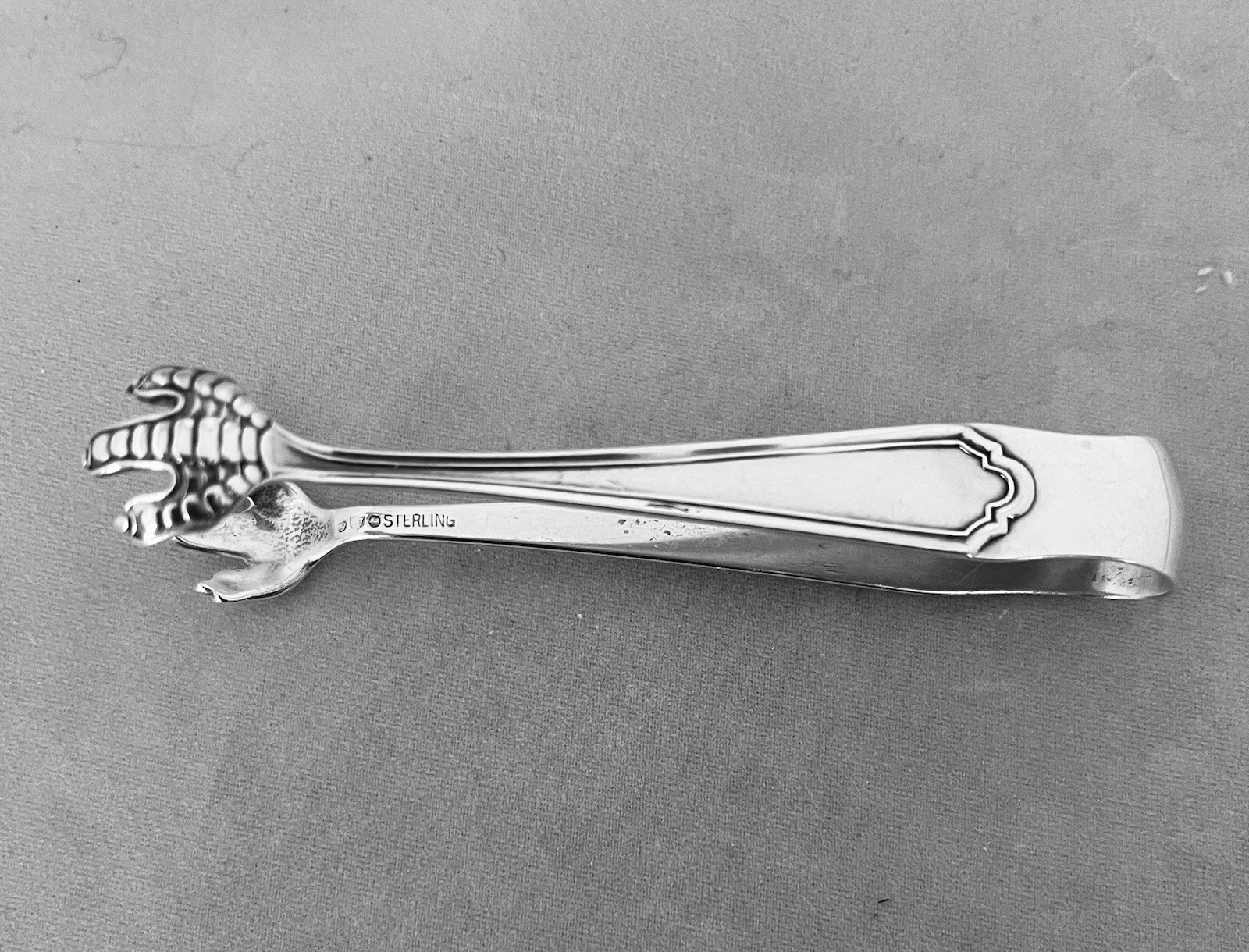 Sterling Silver Sugar Cube Tongs John Alden by Watson 3 3/4″