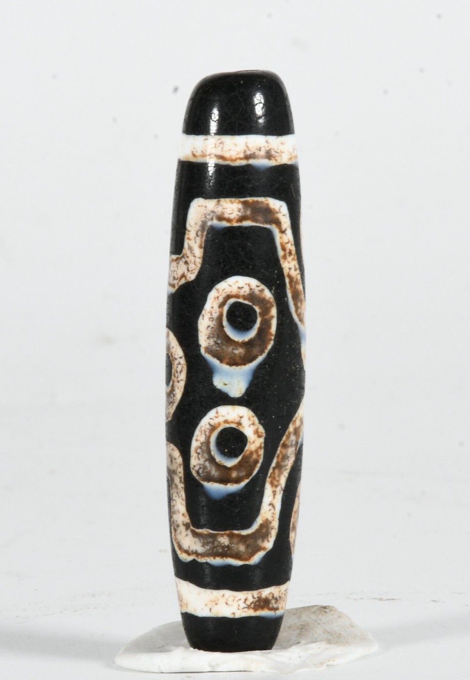 2.1”Old Tibet Agate Onyx Carved Prayer 7 Eye Dzi Bead Lucky Amulet Pendant