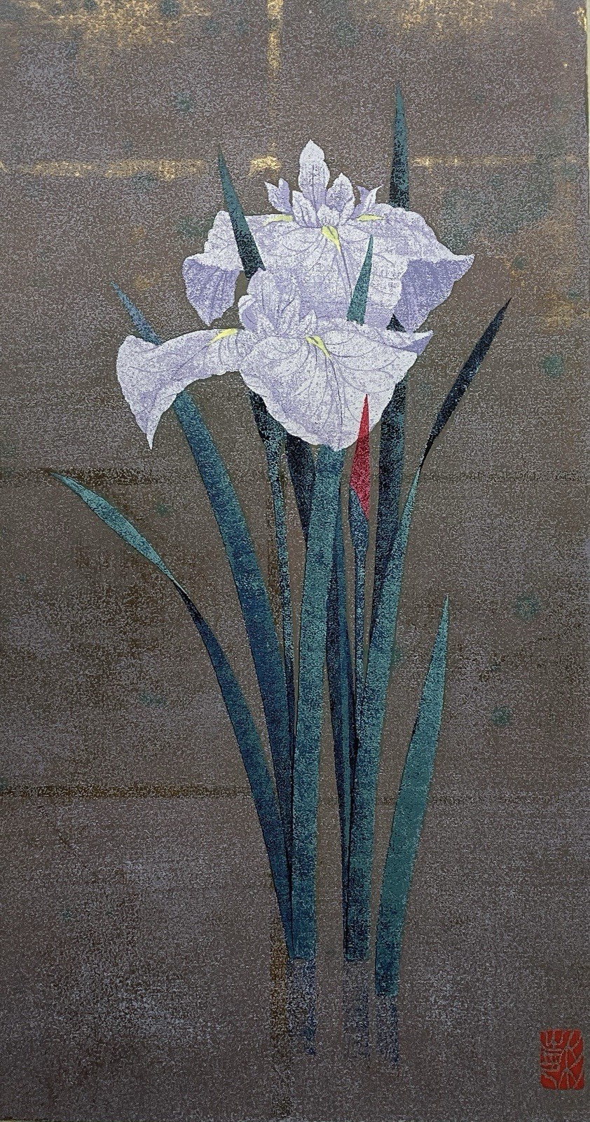 Sugiura Kazutoshi Iris Silkscreen signed 89/100 No.53 1985