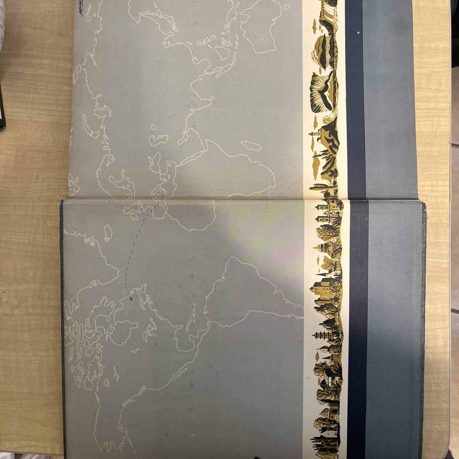 Vintage Rand McNally-Cosmopolitan LARGE World Atlas 1949 BOOK Maps – (Rare)