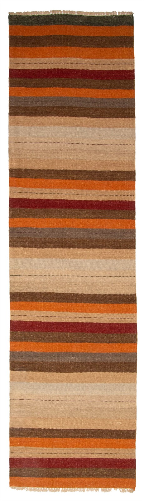 Vintage Hand Woven Turkish Carpet 2’7″ x 10’0″ Traditional Wool Kilim Rug