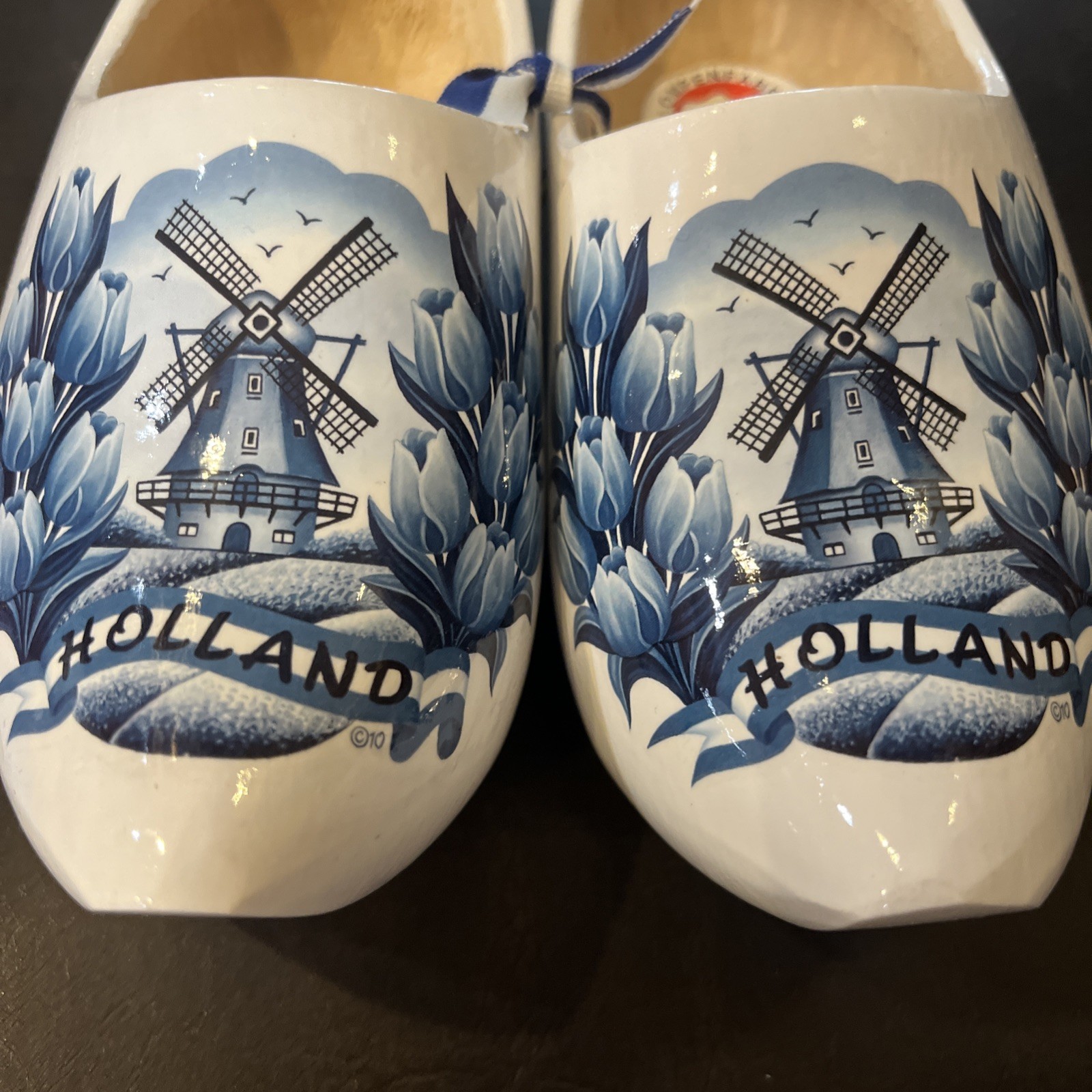 DELFT WOOD SHOES 14cm 22-23 Delft Holland Windmill Klompenfabriek Nijhuis B.V
