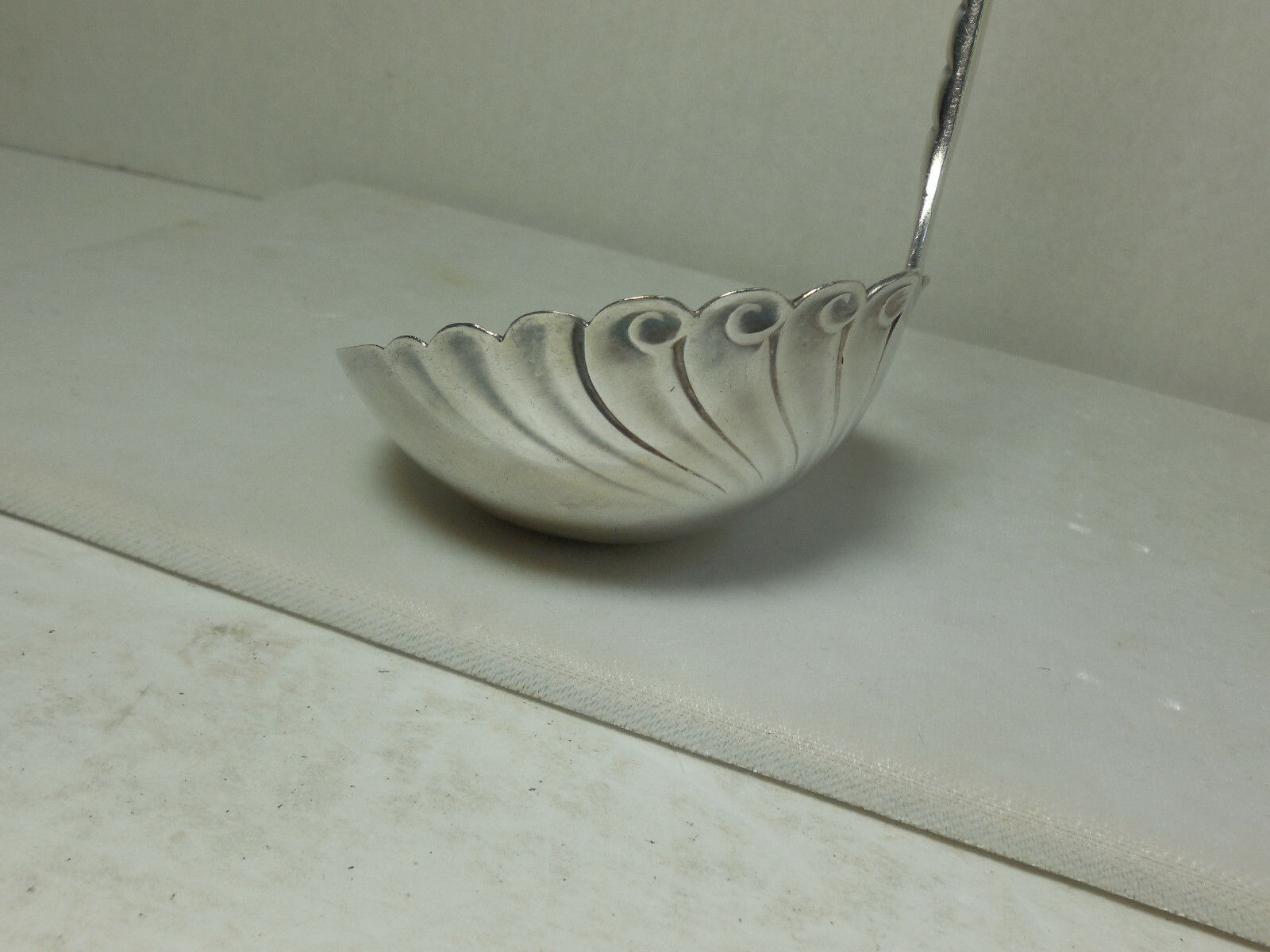 1847 Rogers Bros Assyrian Pattern Silverplate Punch / Soup Ladle 12 Inches