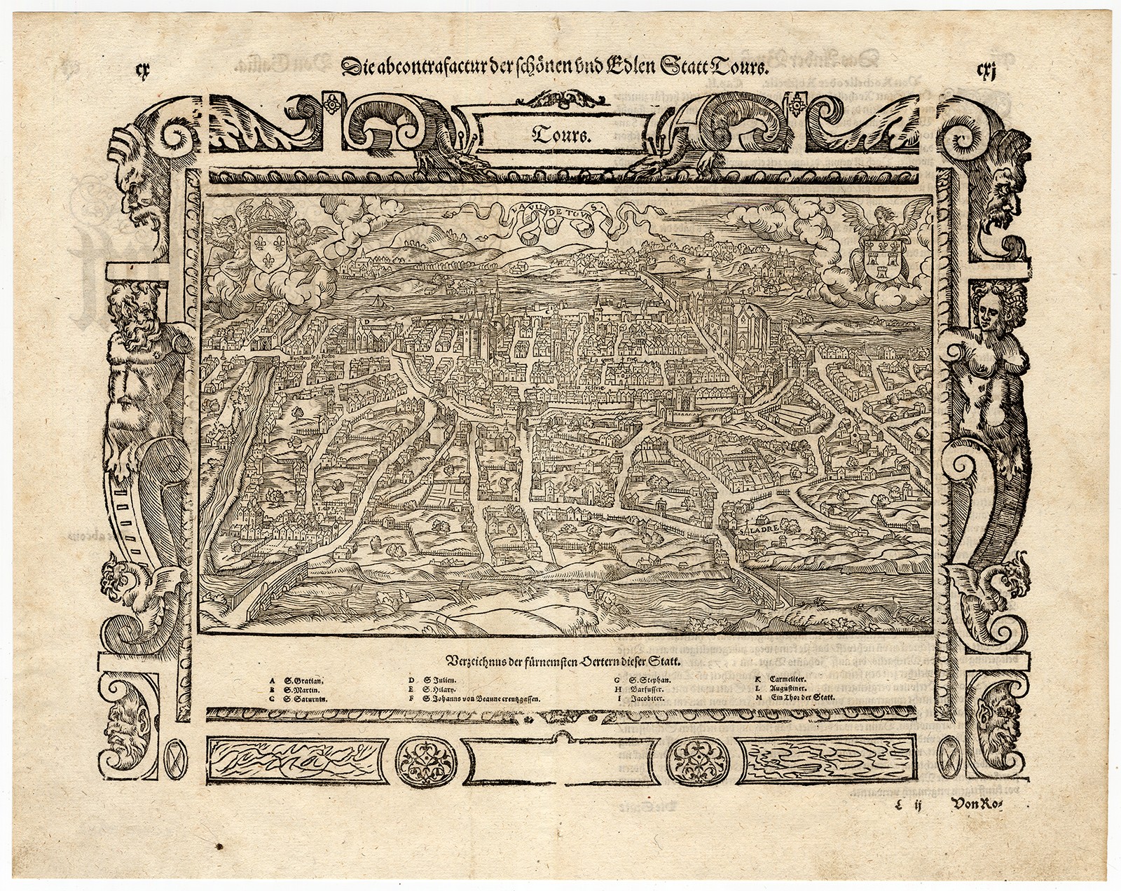 Antique Print-TOURS-FRANCE-Munster-1598