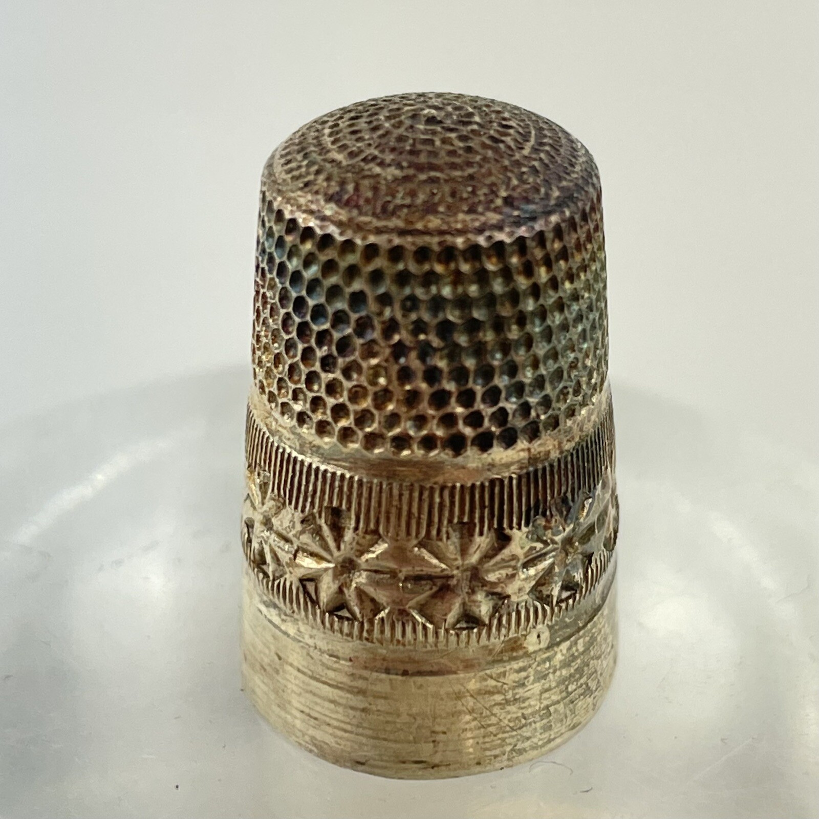 Antique Solid Silver Thimble Size 10 James Fenton 1921