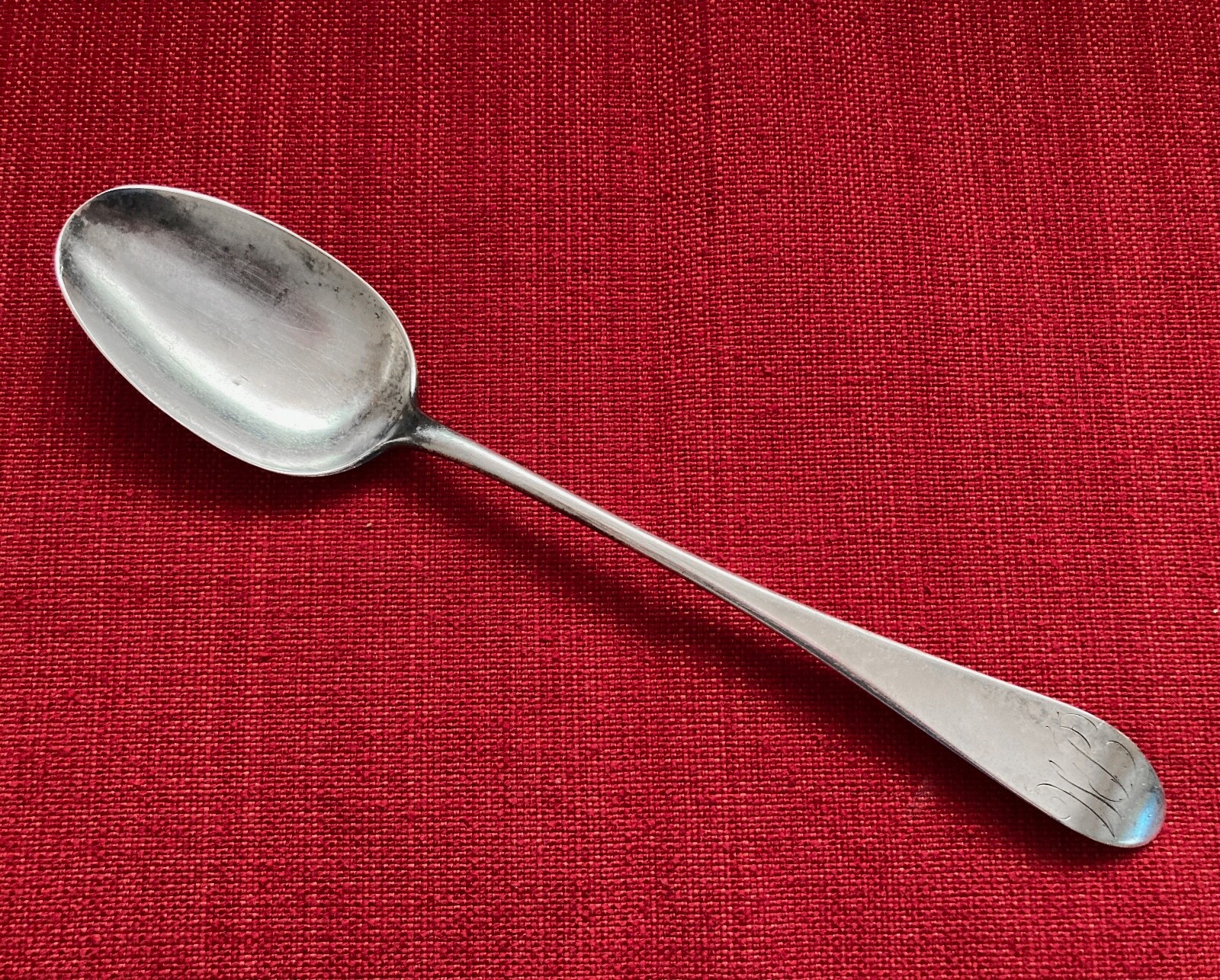 RARE – STANDISH BARRY N.92 Federalist 9″ Coin Silver Spoon c. 1784-1810