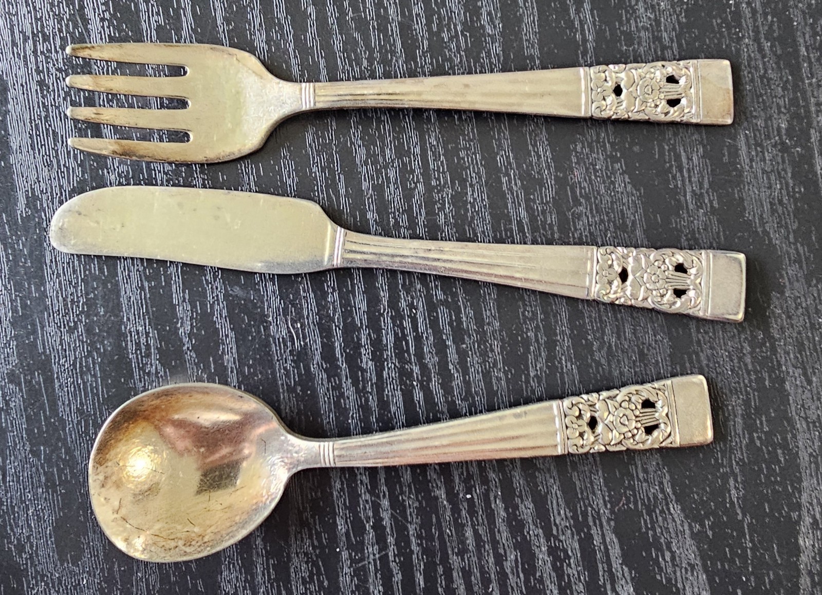 Vintage Community Plate CORONATION Child Size Flatware Set Fork Knife Spoon…