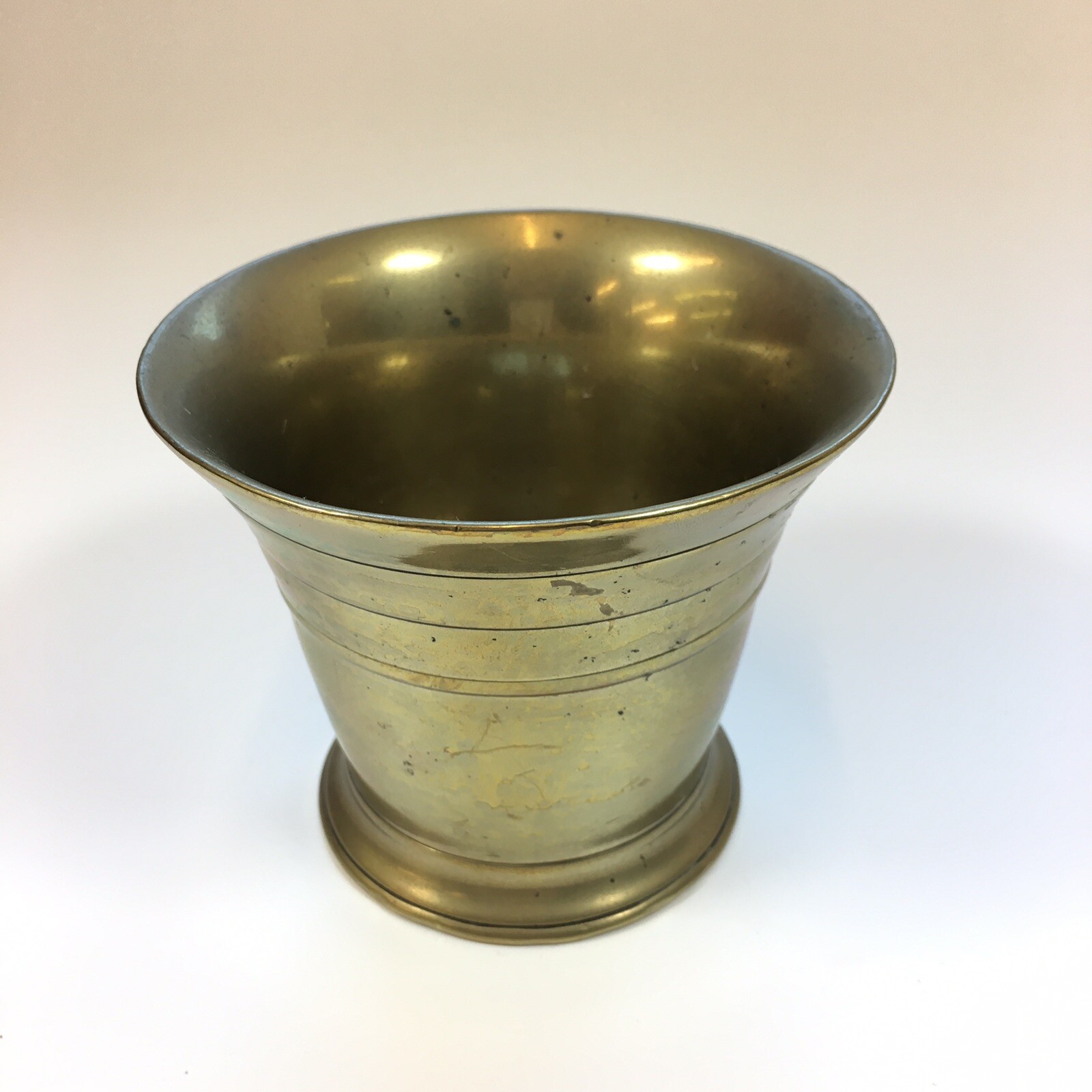 Antique 19th Century Brass Mortar 9cm In Height