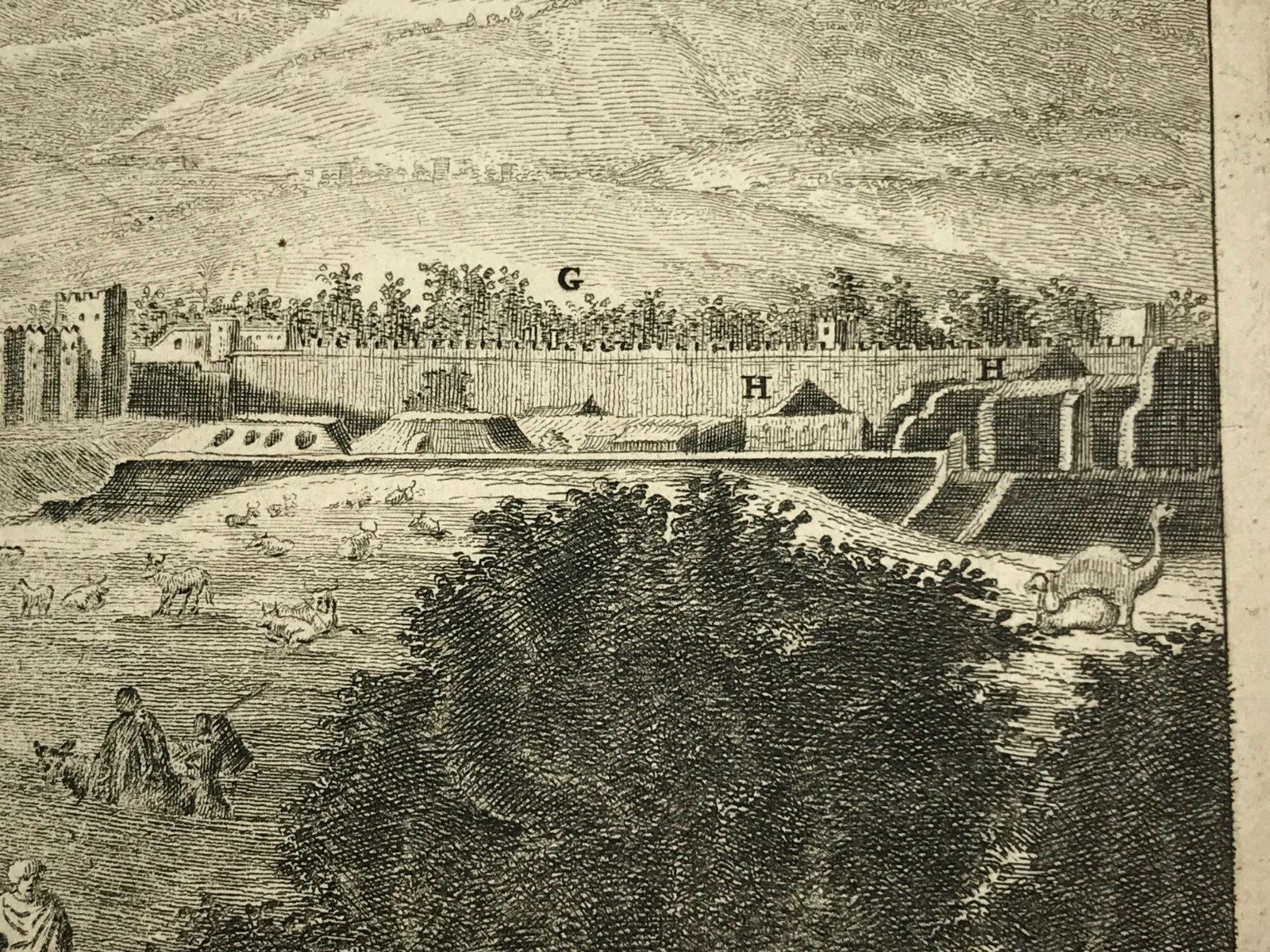 MARRAKECH MOROCCO 1677 DAPPER LARGE RARE ANTIQUE ENGRAVED VIEW 17TH CENTURY