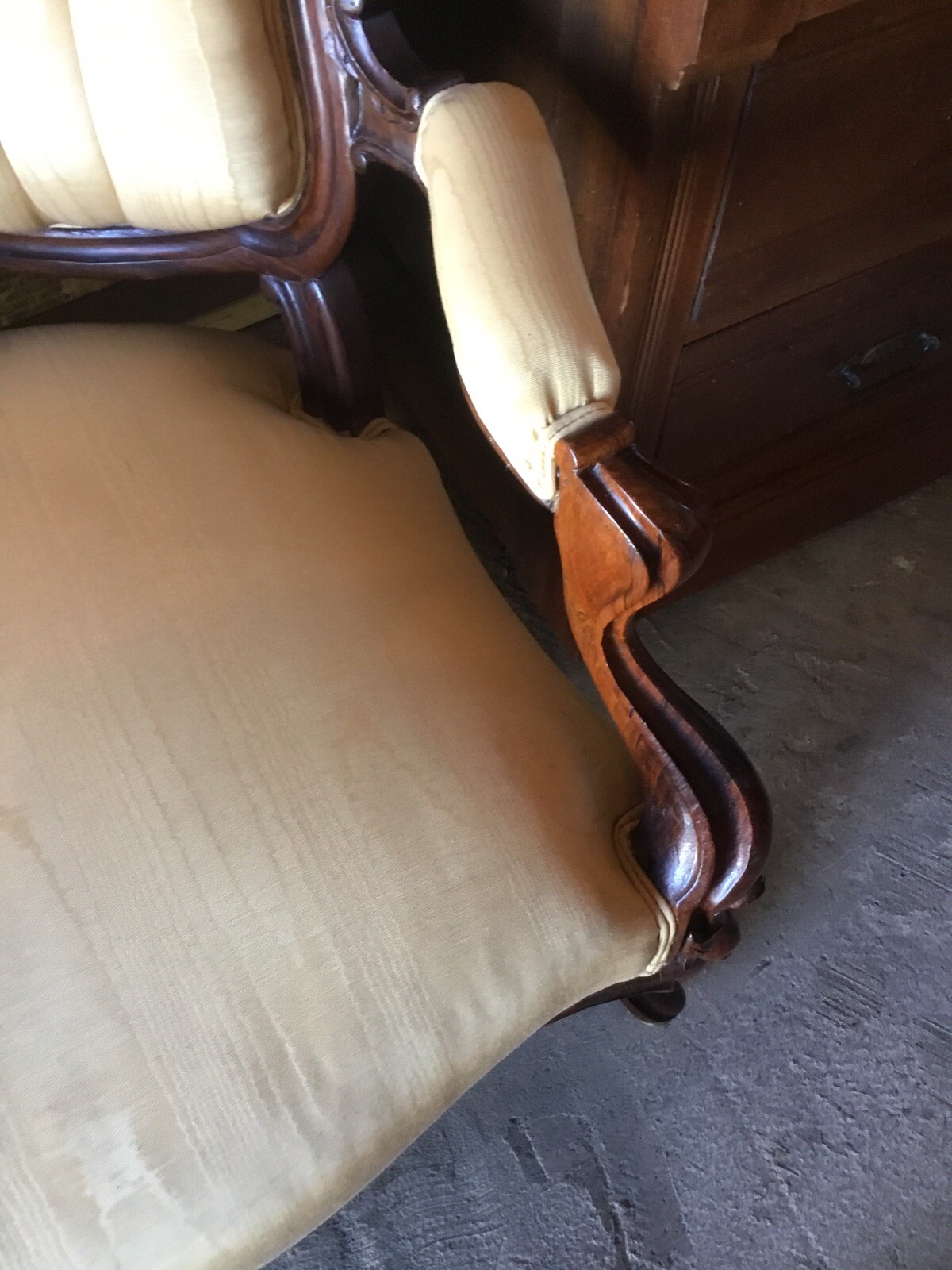 Antique 1860s Victorian Solid Roeswood Mirror Back Sofa and 3 Side Chairs. Wow!