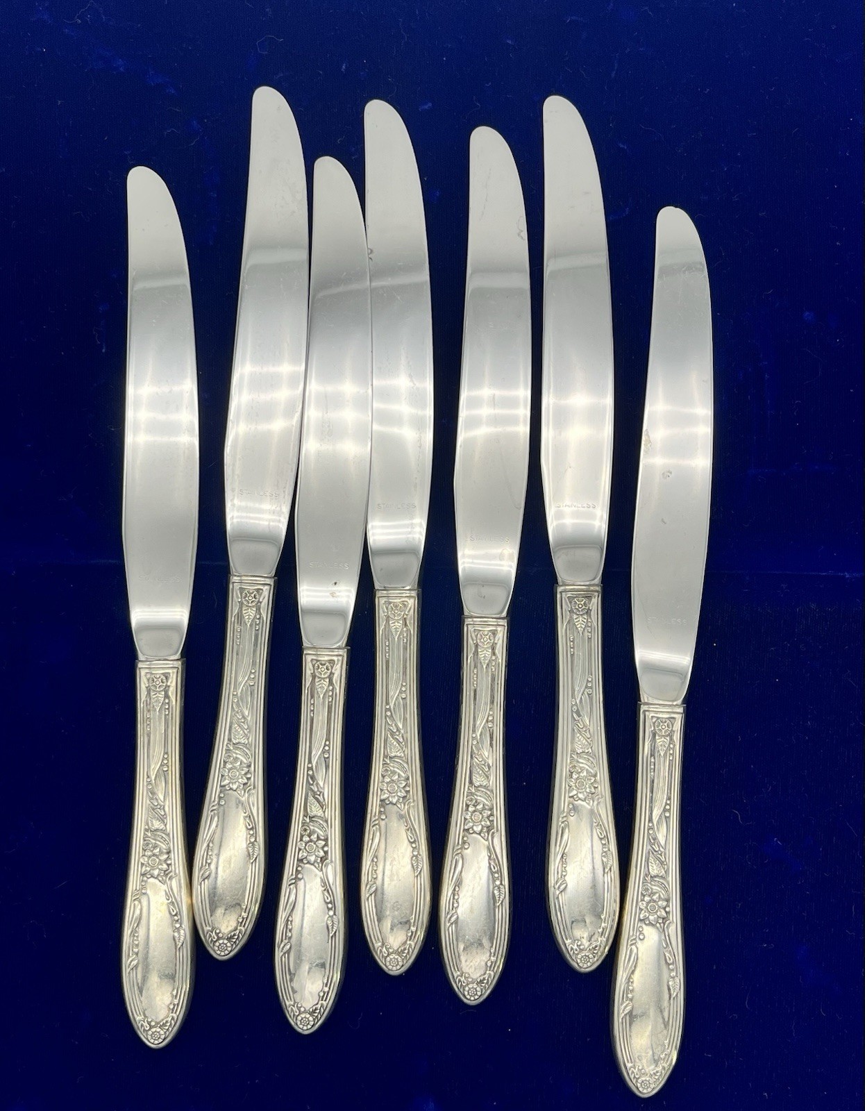 Vintage Oneida Virginian Sterling Silver Dinner Knife 1942 No Mono-sold by each