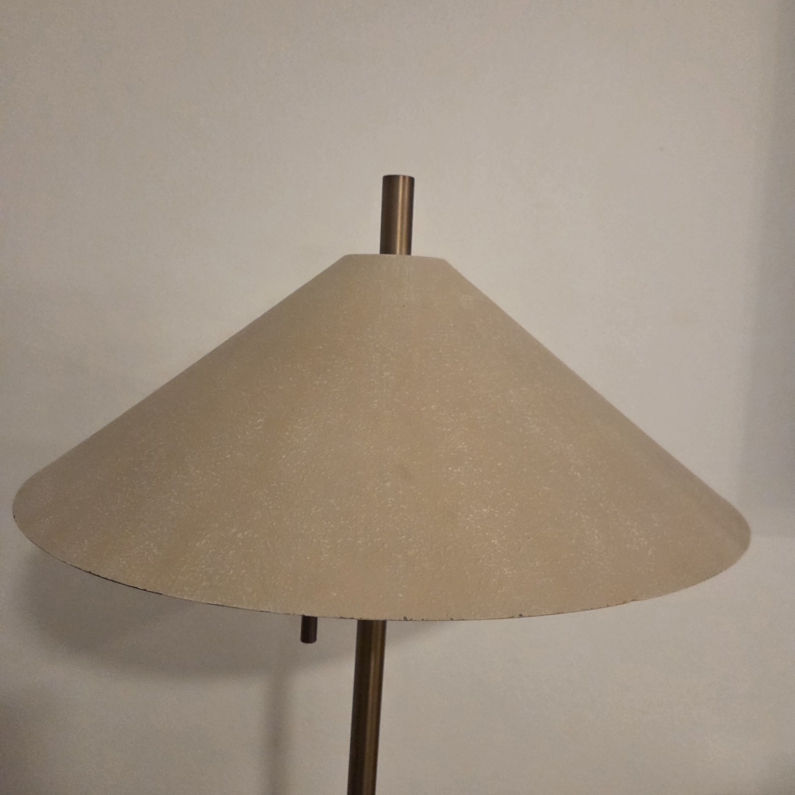 Vintage MCM Scandinavian Danish Metal Speckled Large Drum Lamp Shade