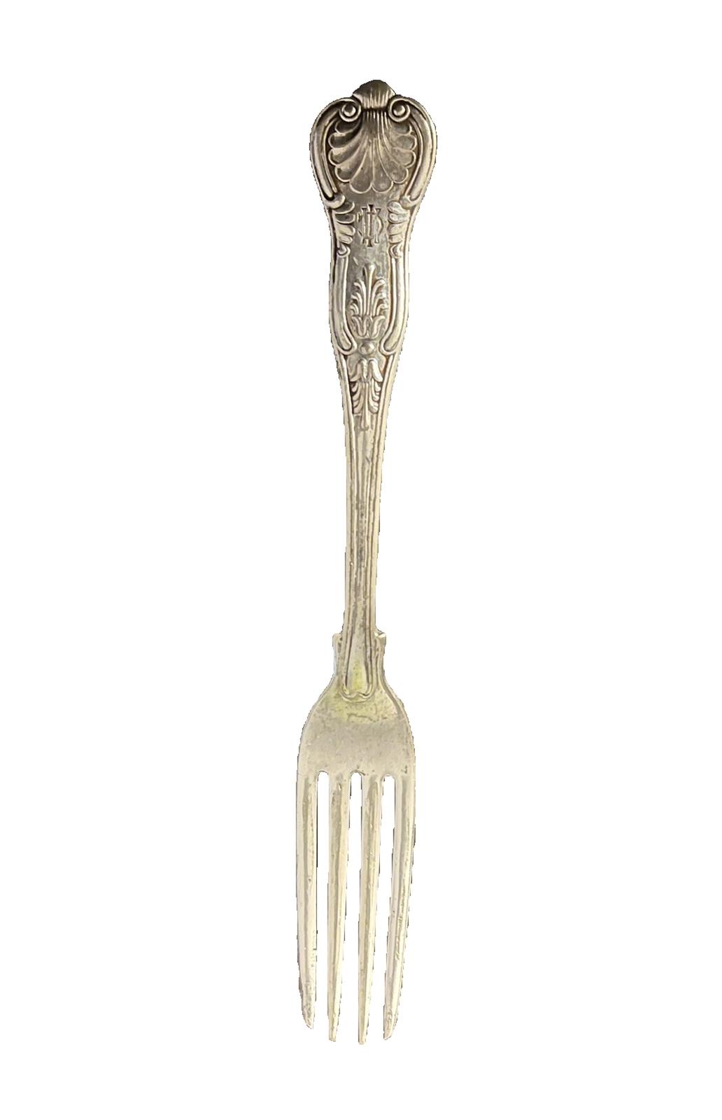 HOLMES & EDWARDS Sterling Inlaid ENGLISH KING Dinner Fork 8”RARE Antique 1895-98