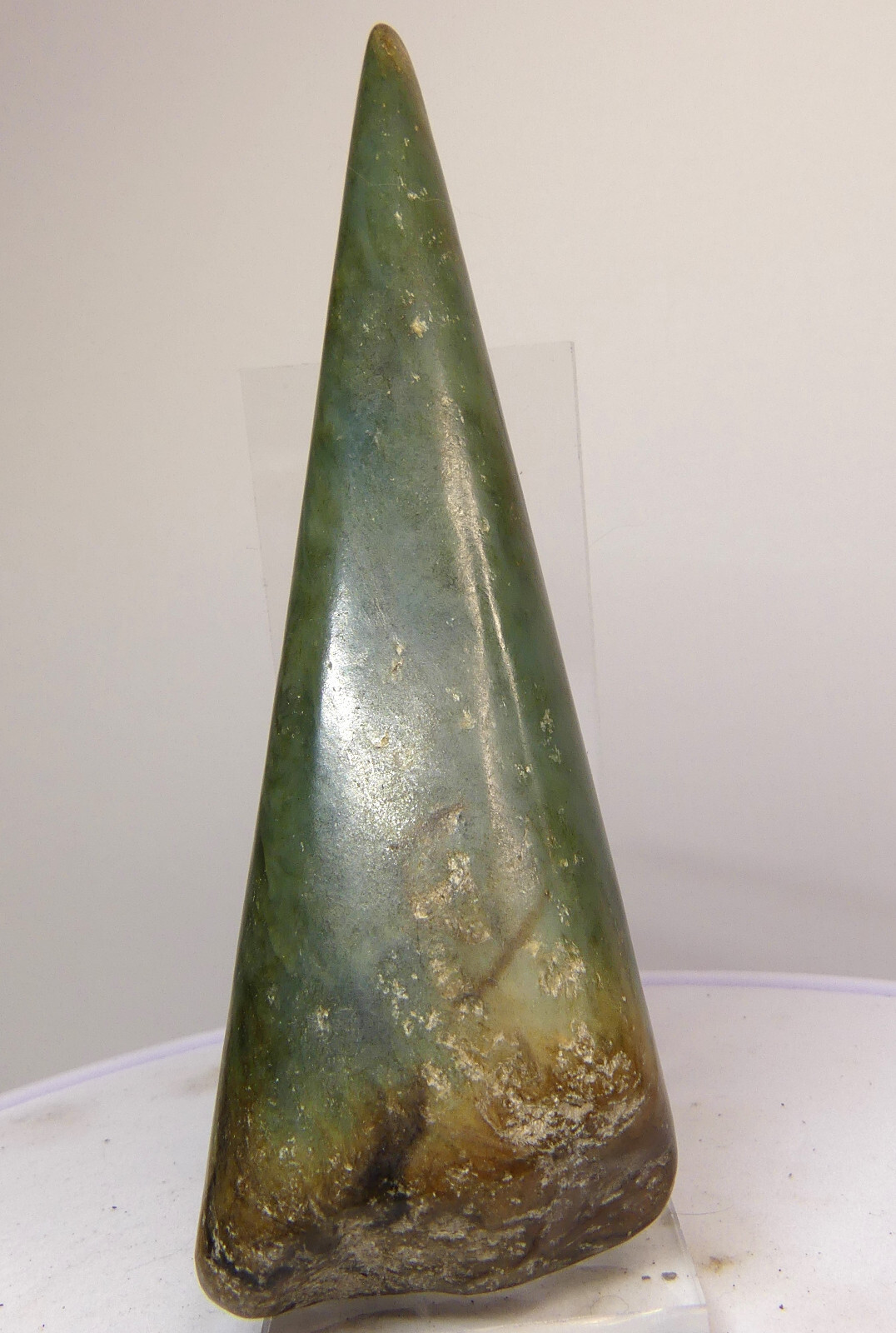 X-RARE Chinese Jade 5.58” Dragon Tooth Fang! Neolithic Jade Dragon Offering