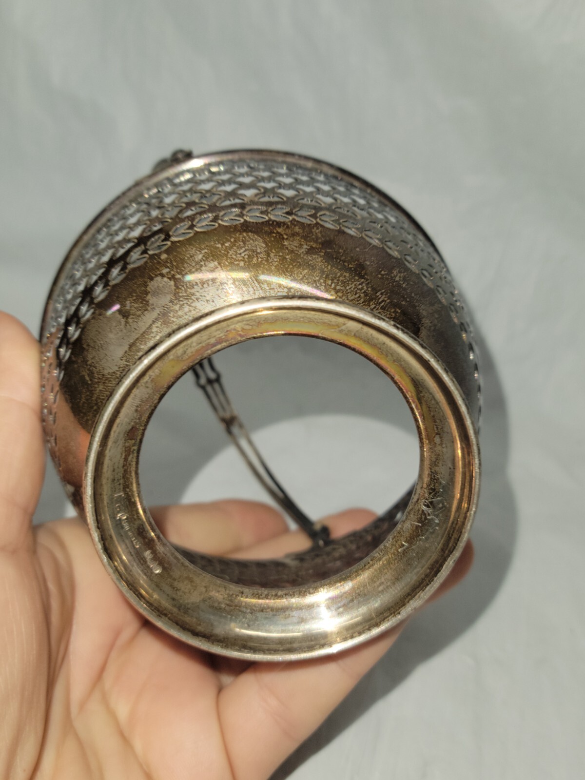 Exemplar by Watson Open Work Sterling Silver Sugar Bowl Basket Style 98 G. 5000