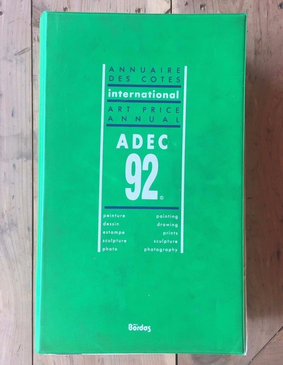 ADEC 1992 Art Price Annual International Reference Book Bordos