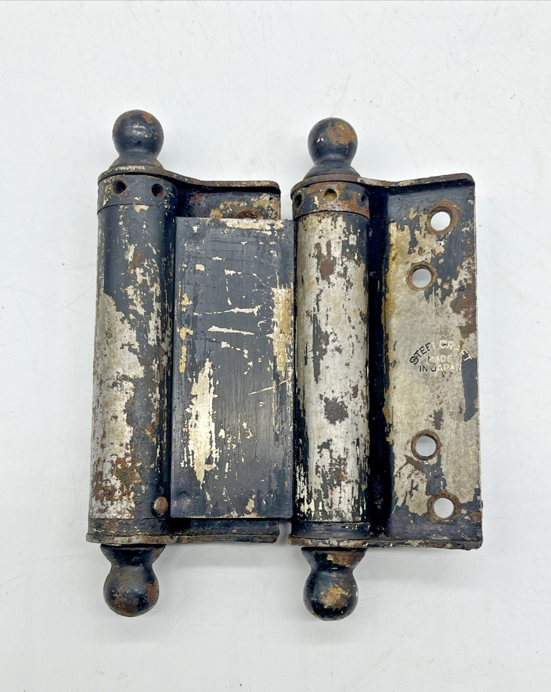 Lot of 4 Vintage Chicago Triplex & Steelcraft Japan Heavy Duty Hinges As Found